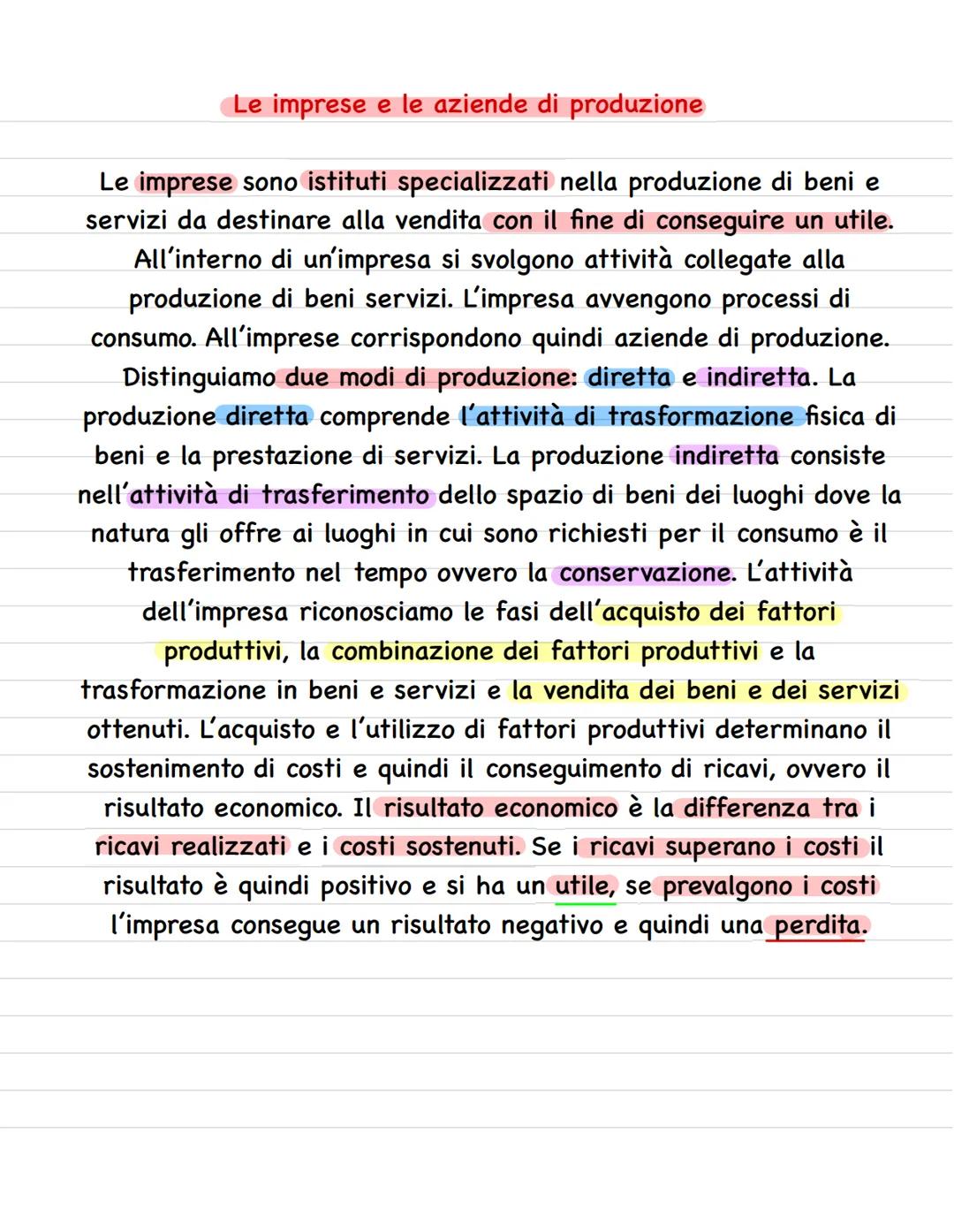 Gli istituti e le aziende, le famiglie e le aziende di consumo
Gli istituti sono gruppi organizzati e specializzati nello
svolgimento di fas