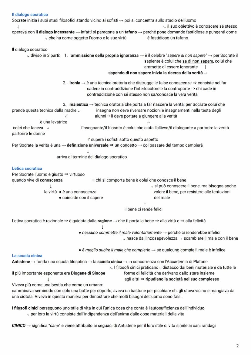 Socrate
Socrate → è l'emblema della filosofia nonostante non abbiamo nulla
↓
come i sofisti indaga l'uomo
FILOSOFIA
Socrate considera la fil