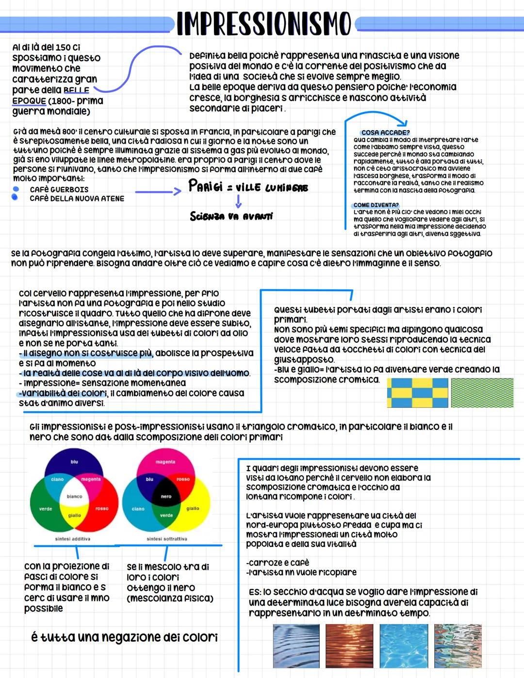 Al di là del 150 Ci
spostiamo i questo
movimento che
caratterizza gran
parte della BELLE
EPOQUE (1800-prima
guerra mondiale)

IMPRESSIONISMO