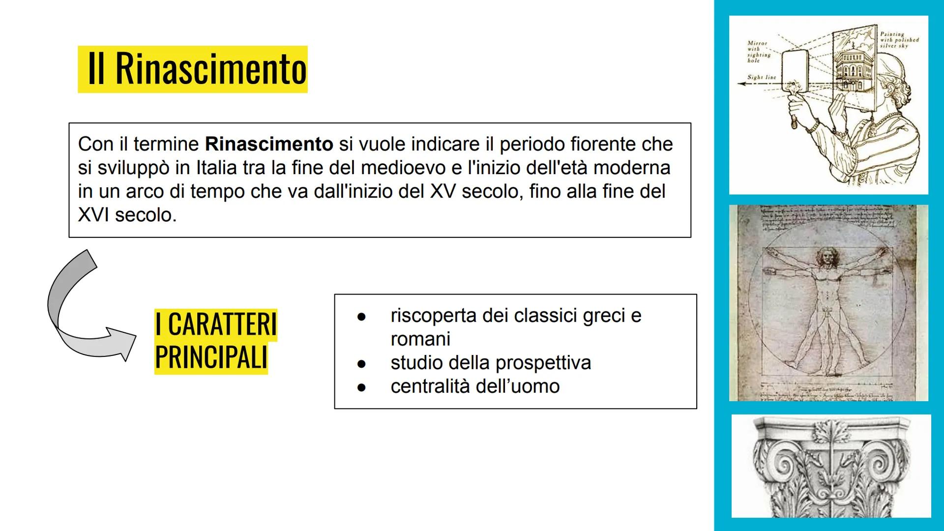 Leon Battista Alberti: tempio
malatestiano, santa Maria
Novella e Palazzo Rucellai # II Rinascimento

Con il termine Rinascimento si vuole i