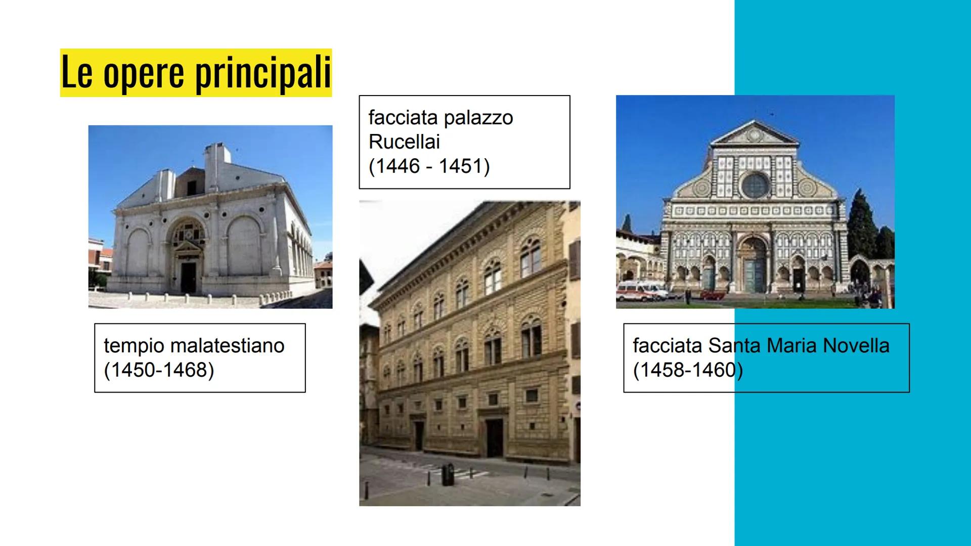 Leon Battista Alberti: tempio
malatestiano, santa Maria
Novella e Palazzo Rucellai # II Rinascimento

Con il termine Rinascimento si vuole i