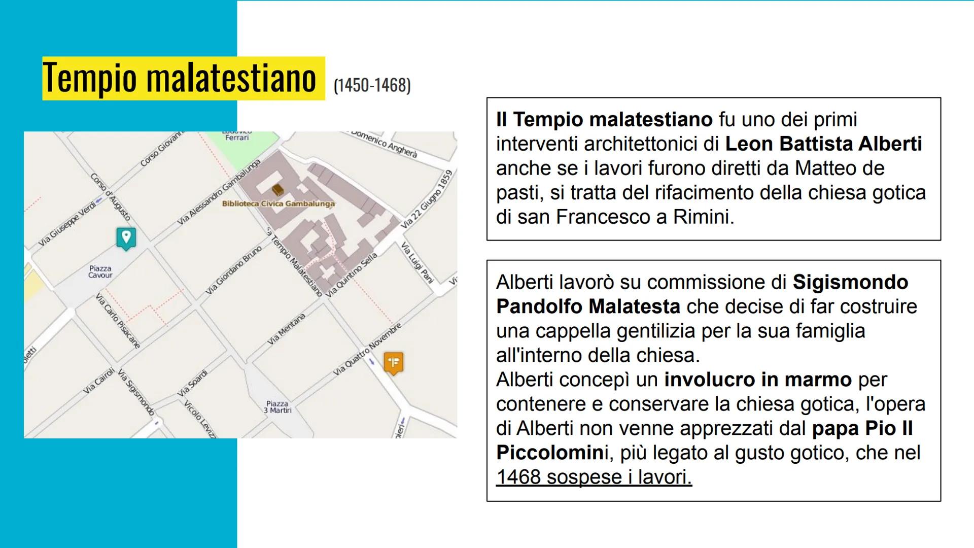 Leon Battista Alberti: tempio
malatestiano, santa Maria
Novella e Palazzo Rucellai # II Rinascimento

Con il termine Rinascimento si vuole i