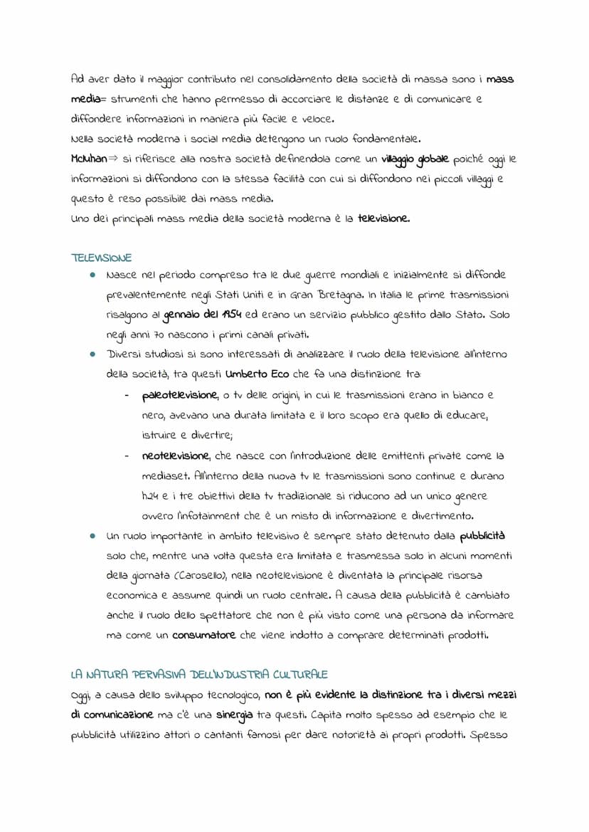 INDUSTRIA CULTURALE
→questo termine è stato introdotto per la prima volta da Adomo e Horkheimer, due
teorici della scuola di Francoforte e i