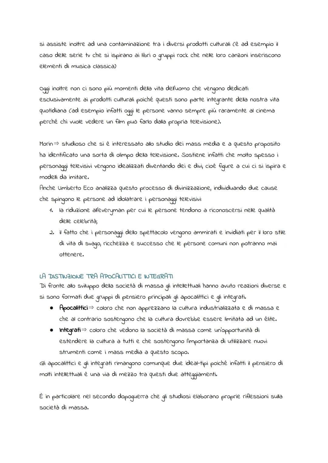 INDUSTRIA CULTURALE
→questo termine è stato introdotto per la prima volta da Adomo e Horkheimer, due
teorici della scuola di Francoforte e i