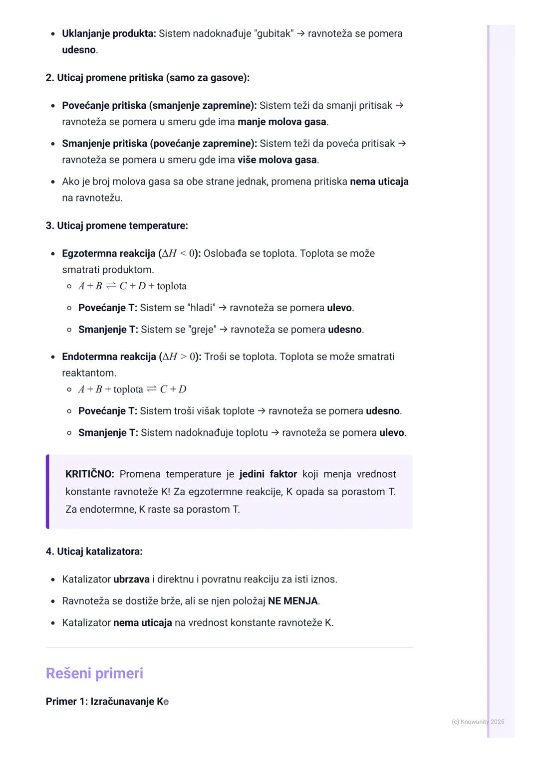 # Hemijska ravnoteža

Uvod u hemijsku ravnotežu

Većina hemijskih reakcija koje smo do sada radili su išle "do kraja", tj. reaktanti se
potr