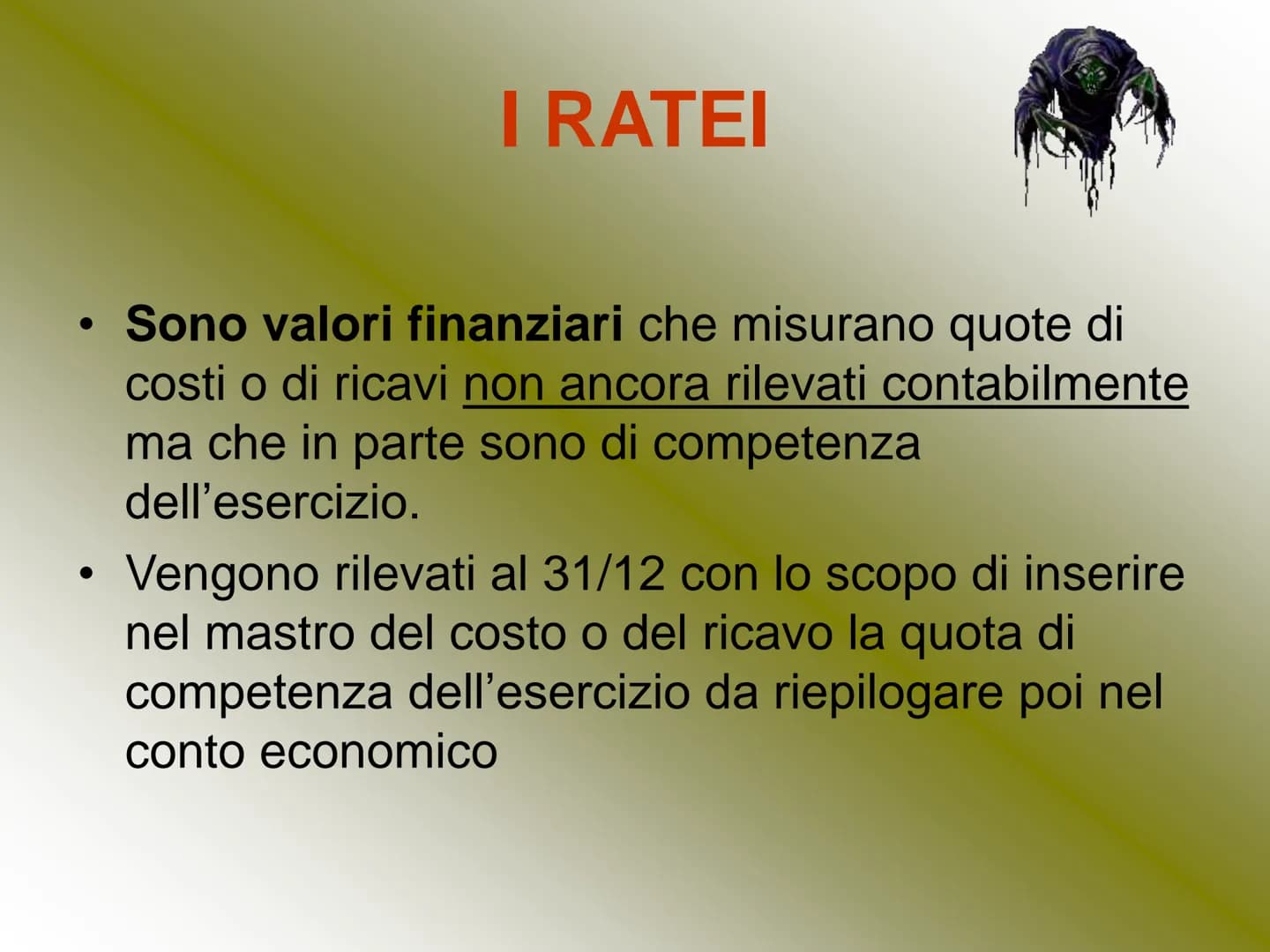 
<h2 id="descrizionegenerale">Descrizione generale</h2>
<p>I <strong>risconti</strong> rappresentano quote di costi o ricavi già contabilizz