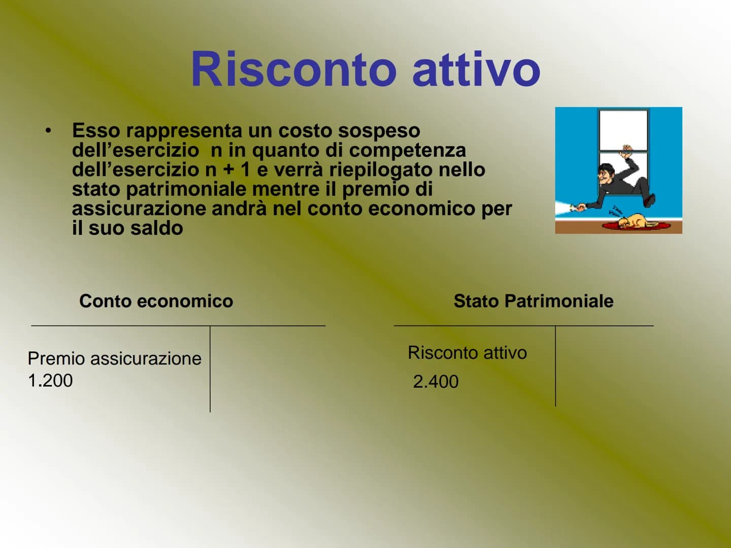 
<h2 id="descrizionegenerale">Descrizione generale</h2>
<p>I <strong>risconti</strong> rappresentano quote di costi o ricavi già contabilizz