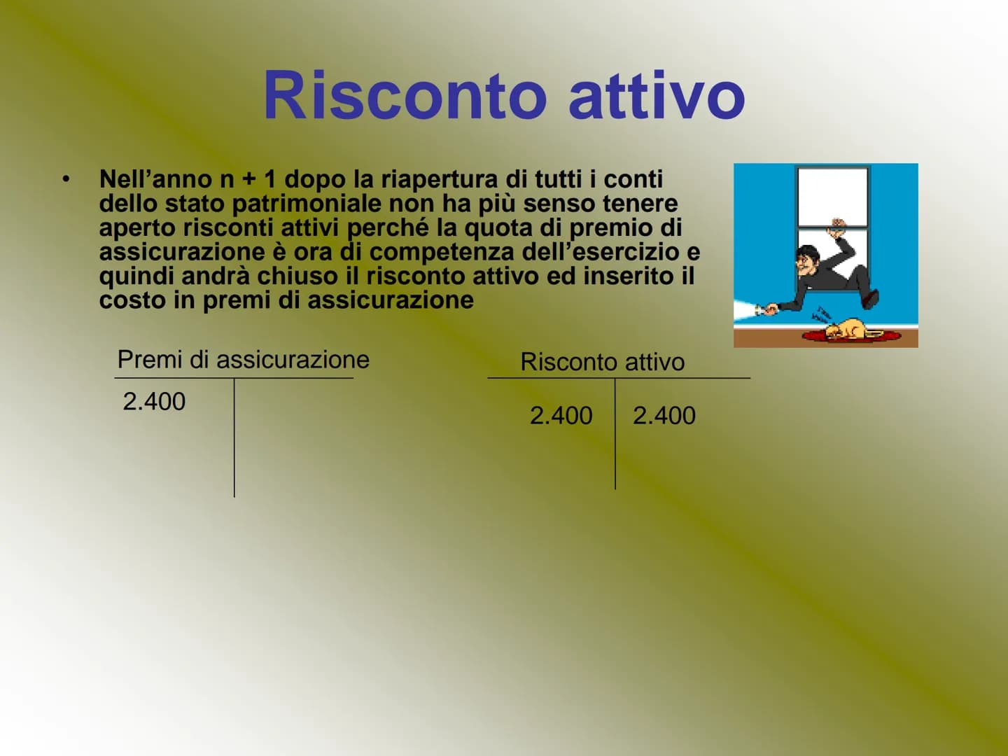 
<h2 id="descrizionegenerale">Descrizione generale</h2>
<p>I <strong>risconti</strong> rappresentano quote di costi o ricavi già contabilizz