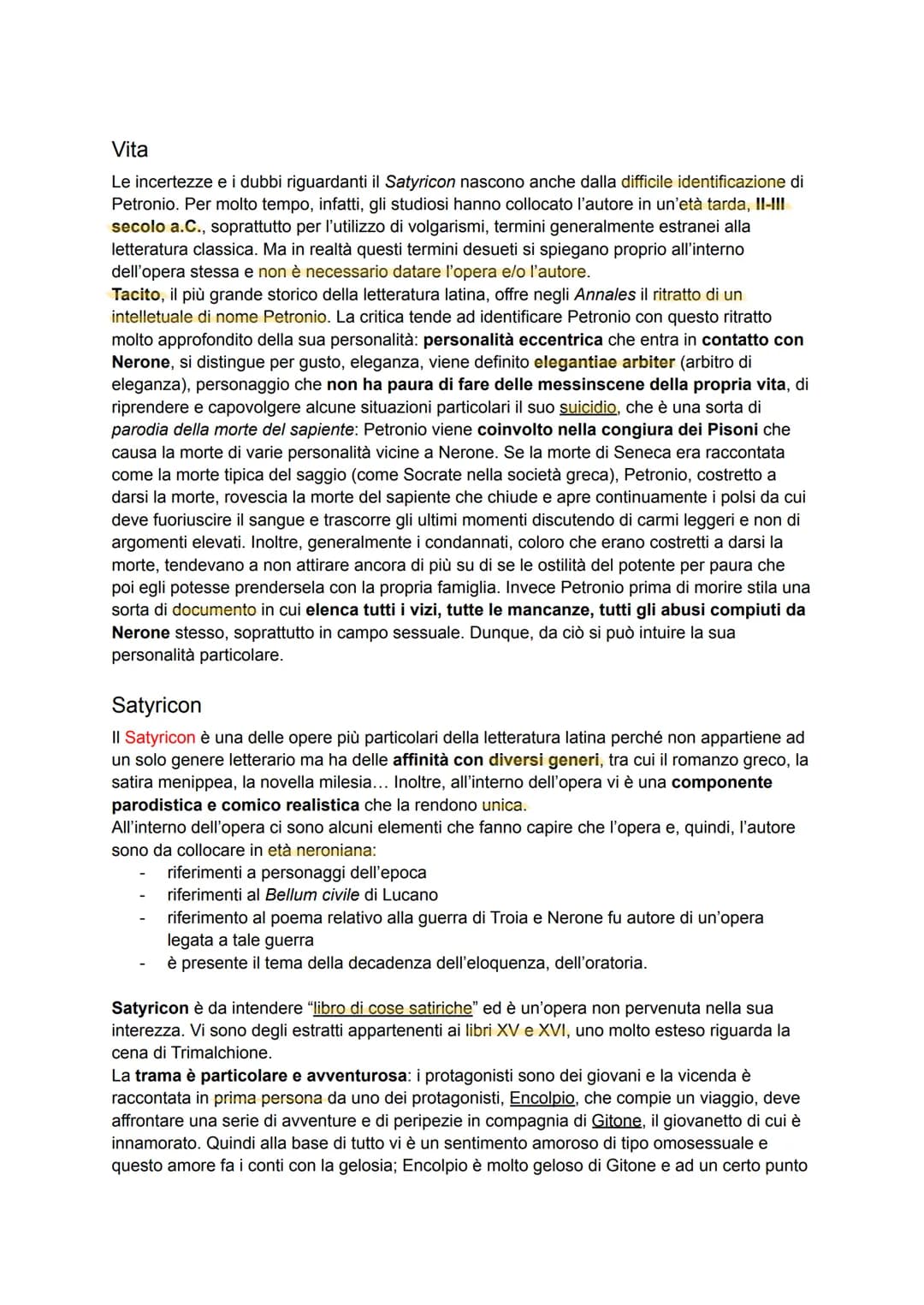 Vita
Le incertezze e i dubbi riguardanti il Satyricon nascono anche dalla difficile identificazione di
Petronio. Per molto tempo, infatti, g