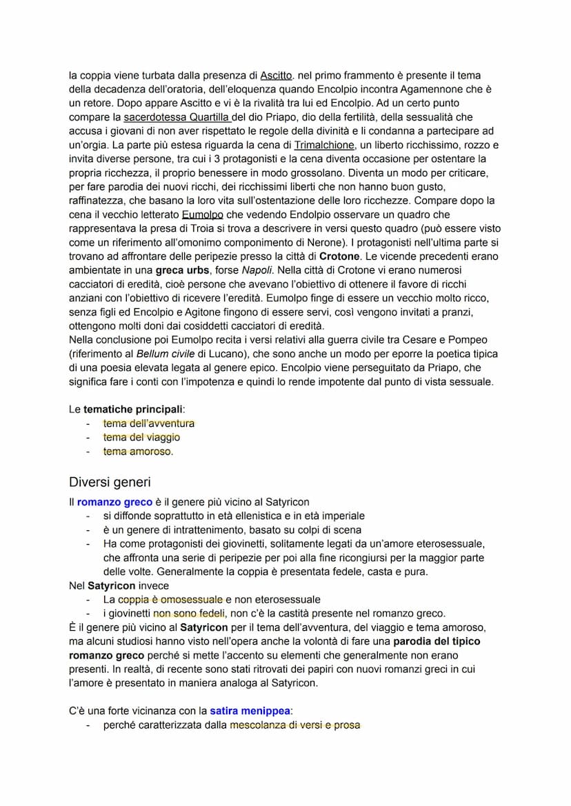 Vita
Le incertezze e i dubbi riguardanti il Satyricon nascono anche dalla difficile identificazione di
Petronio. Per molto tempo, infatti, g