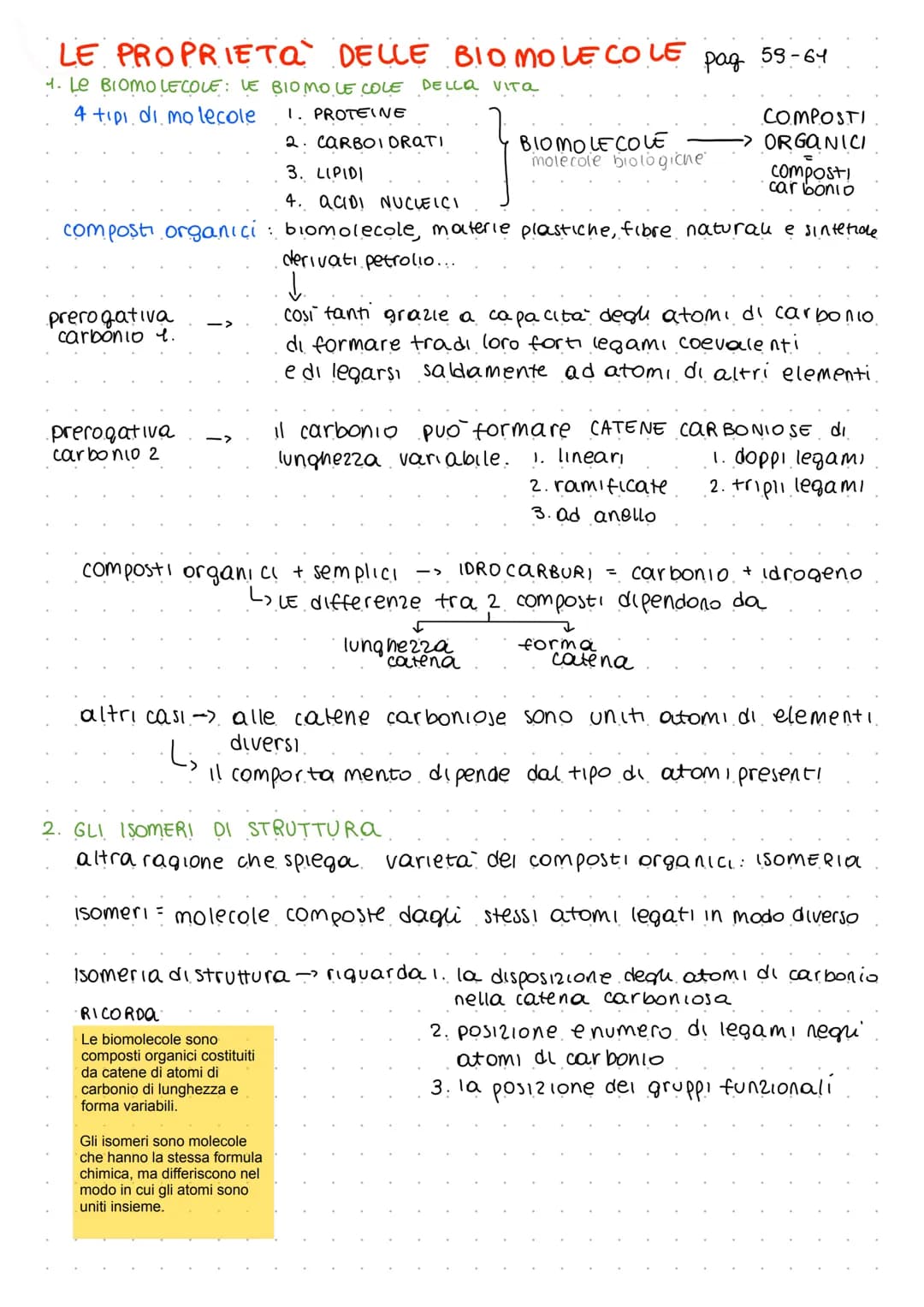 LE PROPRIETA DELLE BIO MOLECO LE
1. Le BIOMOLECOLE: LE BIOMOLE COLE DELLA VITA
4 tipi di molecole
1. PROTEINE
2. CARBOIDRATI
3. LIPIDI
4. AC