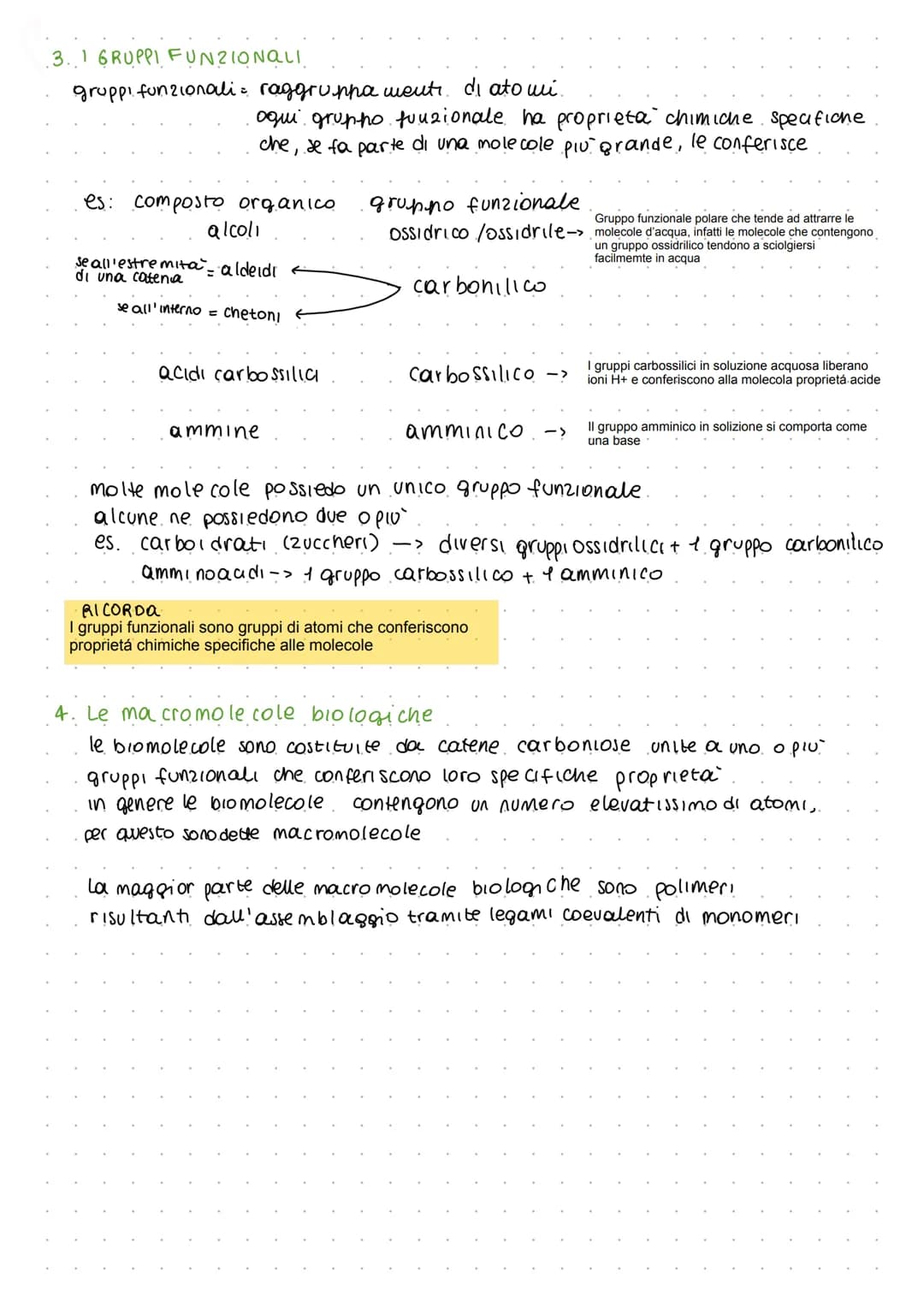 LE PROPRIETA DELLE BIO MOLECO LE
1. Le BIOMOLECOLE: LE BIOMOLE COLE DELLA VITA
4 tipi di molecole
1. PROTEINE
2. CARBOIDRATI
3. LIPIDI
4. AC