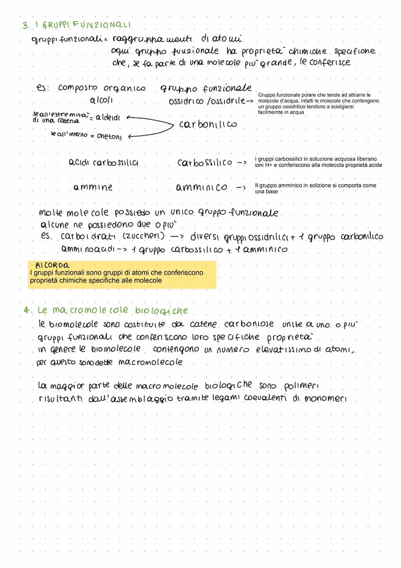LE PROPRIETA DELLE BIO MOLECO LE
1. Le BIOMOLECOLE: LE BIOMOLE COLE DELLA VITA
4 tipi di molecole
1. PROTEINE
2. CARBOIDRATI
3. LIPIDI
4. AC