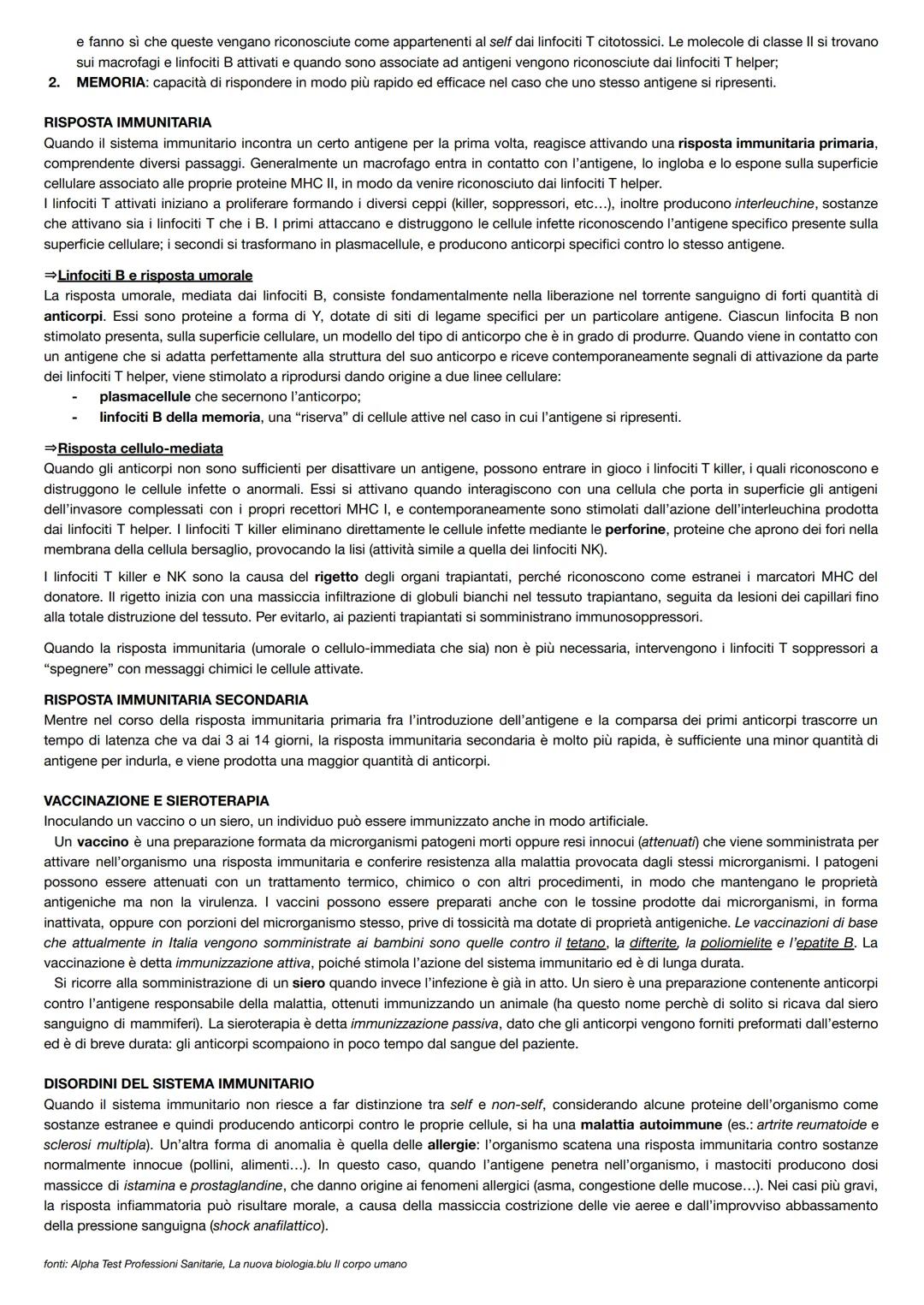 Sistema linfatico
Il sistema linfatico è un sistema aperto (a differenza di quello circolatorio) ed è costituito da:
→ un sistema di vasi li