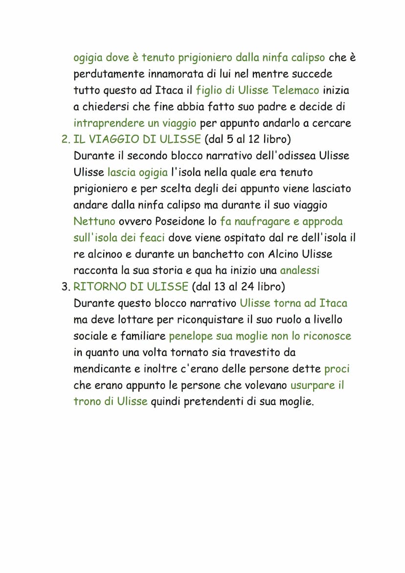 L'ODISSEA
L'odissea è il secondo poema omerico, ed è composto da 24
libri. Il tema dell'odissea è molto diverso da quello dell'iliade
(motiv