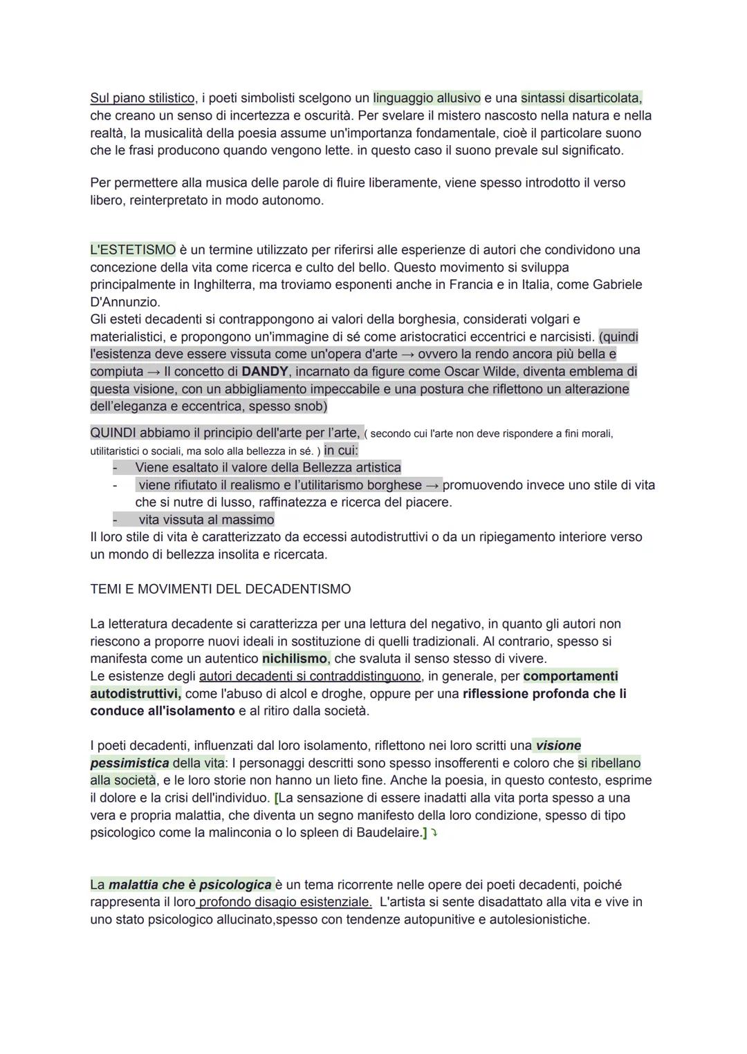 DECADENTISMO E LE SUE CORRENTI

II DECADENTISMO è un movimento letterario che nasce come reazione alla grande tradizione
romantica, consider