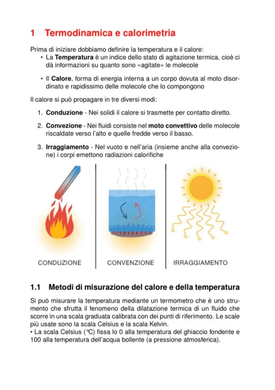 
<p>Prima di iniziare dobbiamo definire la temperatura e il calore:</p>
<ul>
<li>La Temperatura è un indice dello stato di agitazione termic