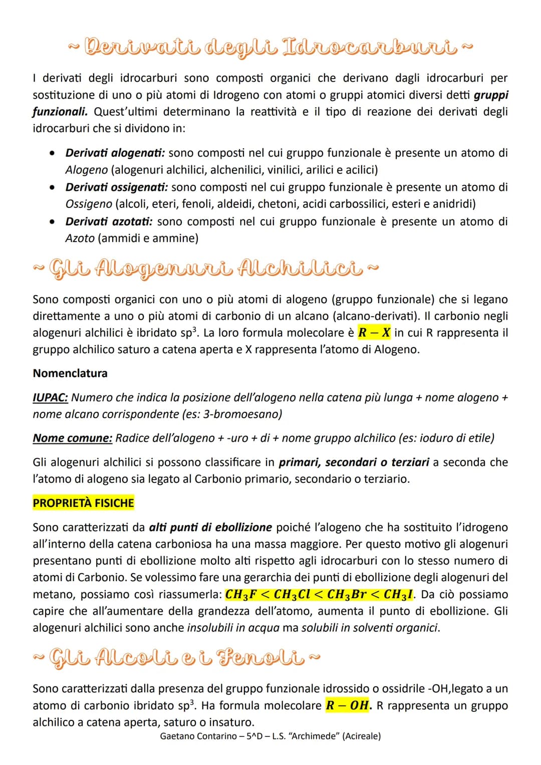 Chimica Organica
~ Gli Idrocarburi ~
Gli idrocarburi sono dei composti organici costituiti esclusivamente da atomi di carbonio
legati all'Id
