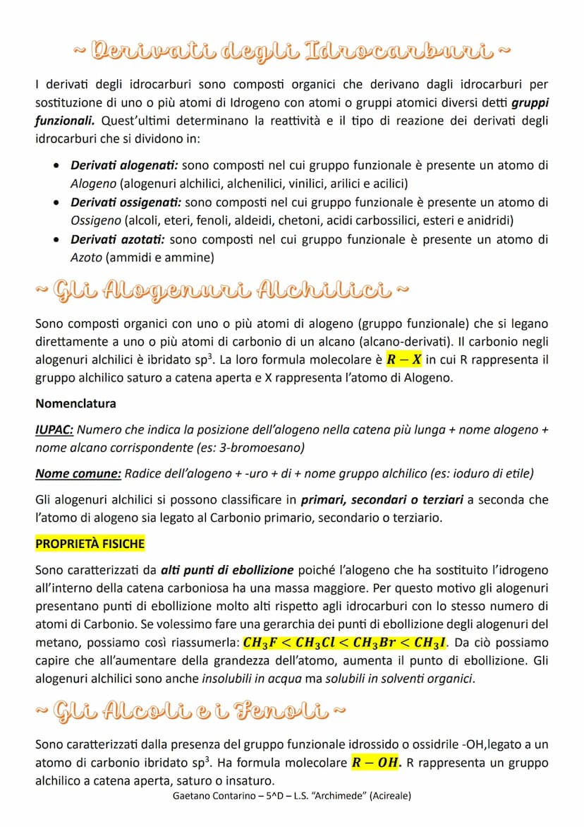 Chimica Organica
~ Gli Idrocarburi ~
Gli idrocarburi sono dei composti organici costituiti esclusivamente da atomi di carbonio
legati all'Id