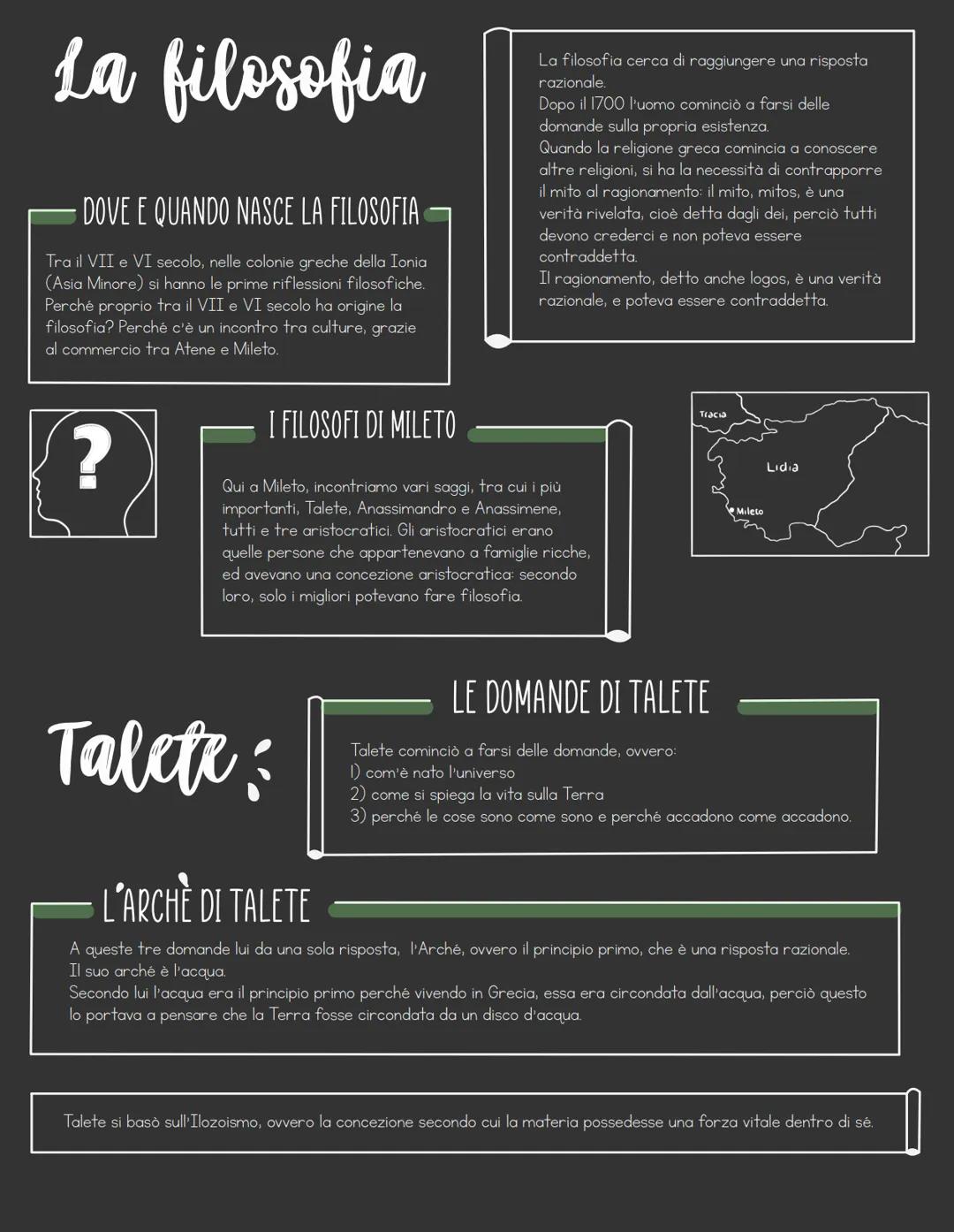 Introduzione alla filosofia, scuola ionica e pitagorica 