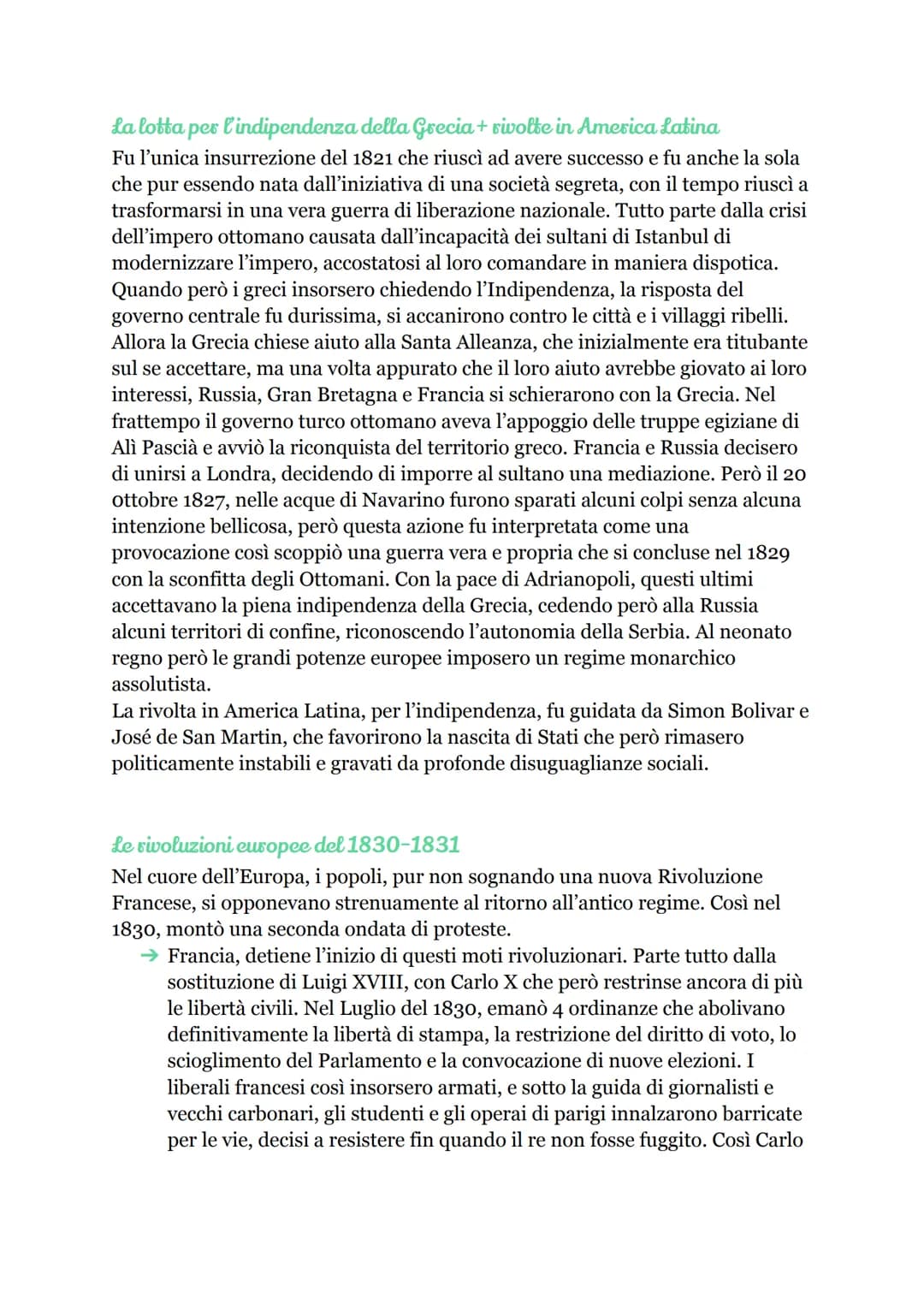 La Restaurazione
Il congresso di Vienna
Il 1 novembre 1814 si aprirono i lavori del Congresso di Vienna. Il principale
promotore di questo i