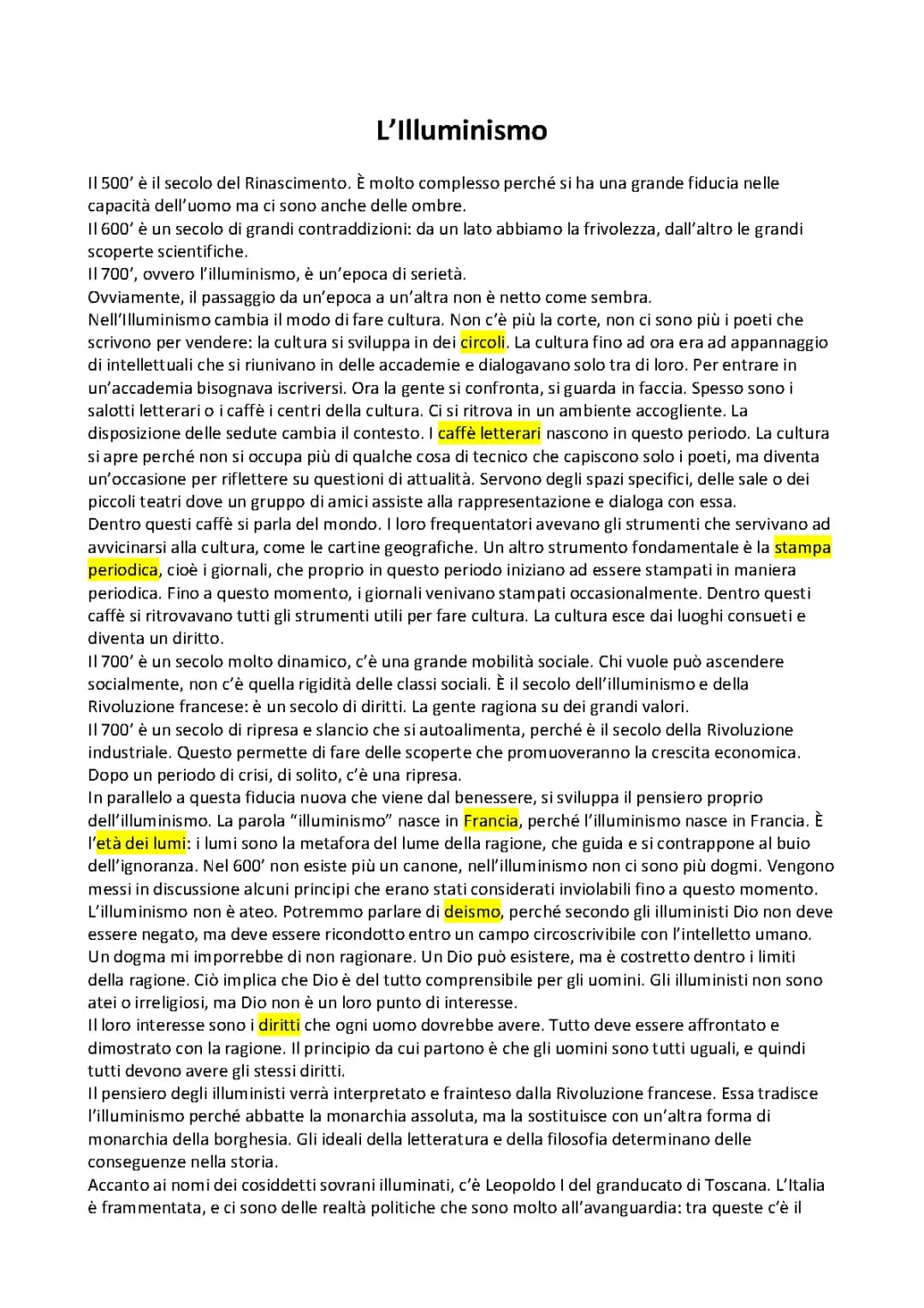 L’Illuminismo in letteratura