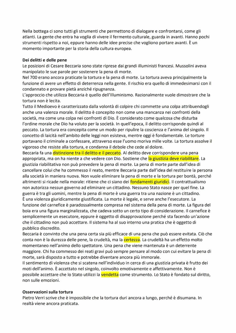 L'Illuminismo
Il 500' è il secolo del Rinascimento. È molto complesso perché si ha una grande fiducia nelle
capacità dell'uomo ma ci sono an