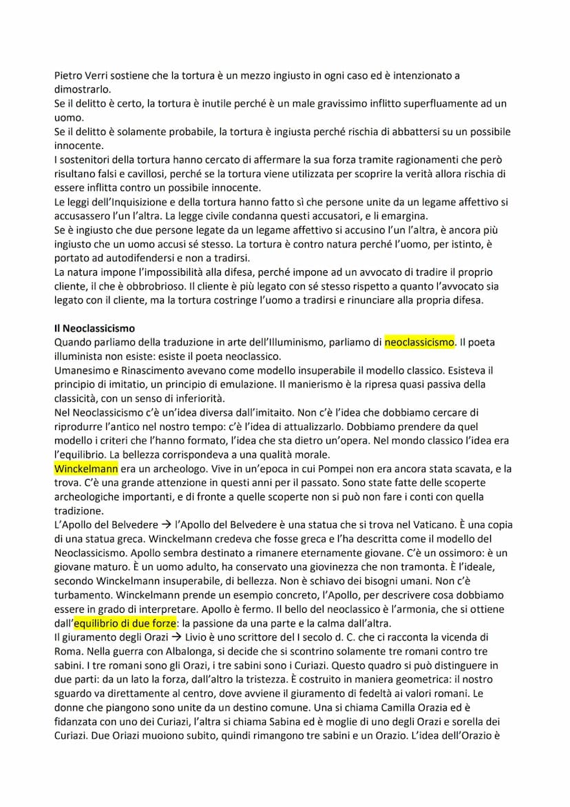 L'Illuminismo
Il 500' è il secolo del Rinascimento. È molto complesso perché si ha una grande fiducia nelle
capacità dell'uomo ma ci sono an