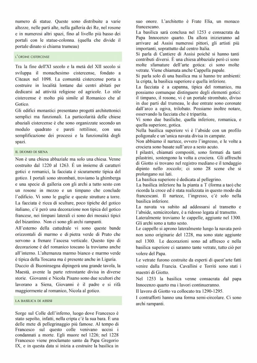LE ORIGINI
Il gotico nasce nei primi decenni del XII secolo, in uno
scenario prevalentemente urbano, inizialmente, era
ispirato all'arte del