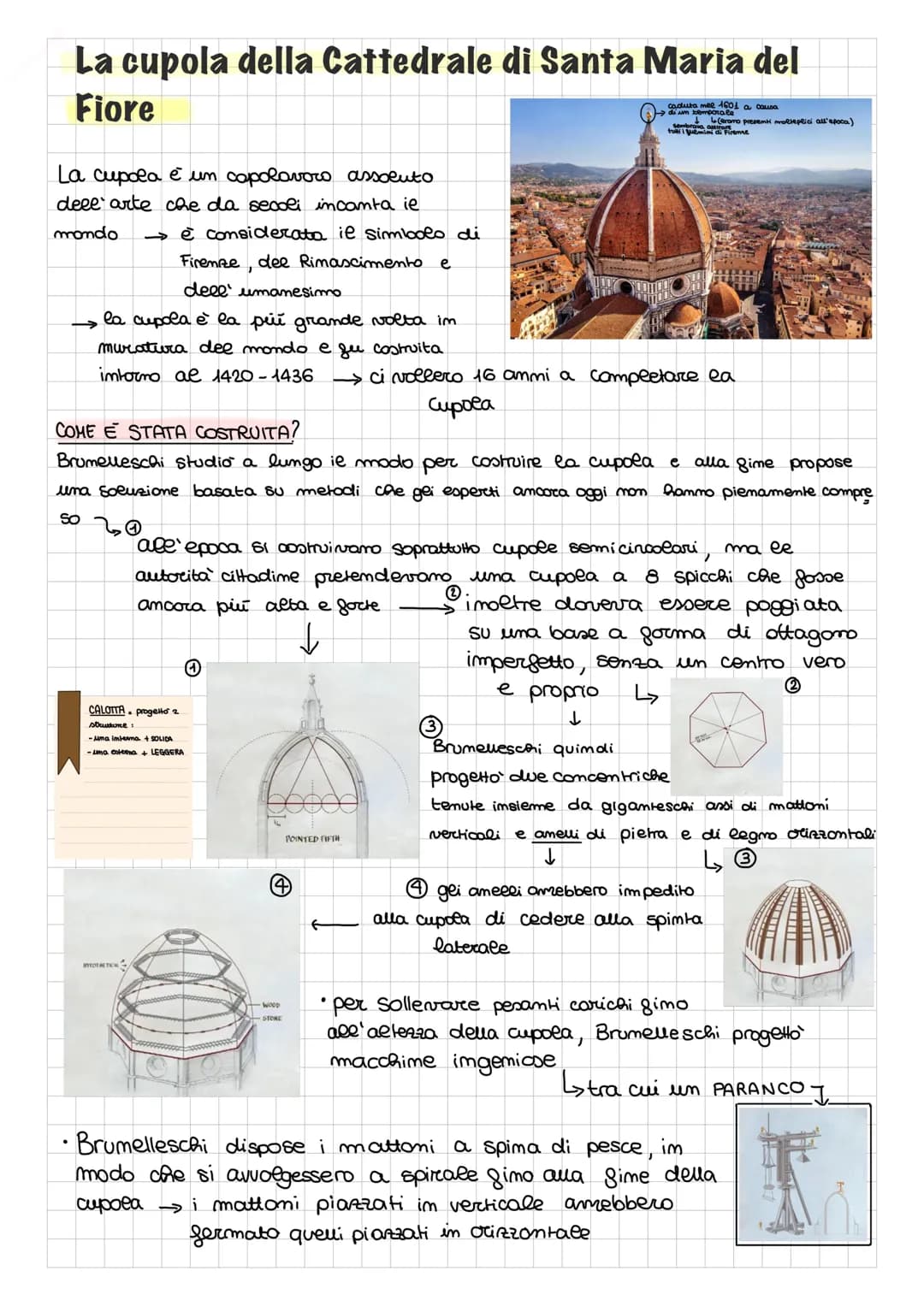 FILIPPO BRUNELLESCHI
Biografia
•Nasce a Firenze mee 1377.
•Padre motaio → gli insegna la matematica
geometria (forse anche il latino)
e la
•