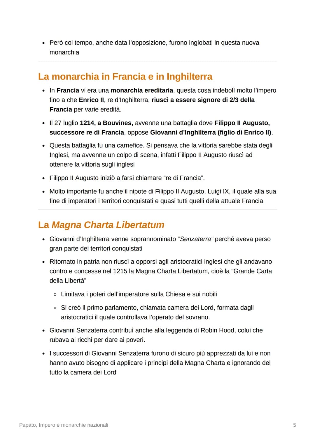 5
Papato, Impero e monarchie
nazionali
Innocenzo III
Vicario di Cristo
• Vuole riprendere il potere della Chiesa
• Per chiarire il suo pensi