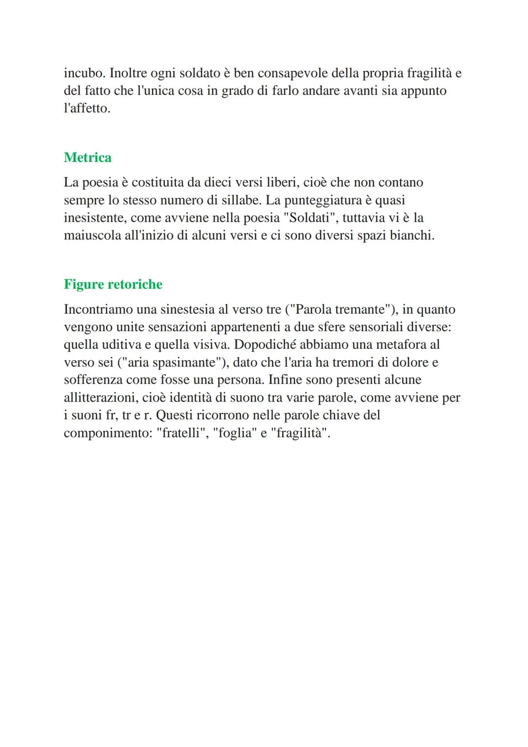 "Fratelli”, Analisi della poesia
Introduzione
La poesia "Fratelli" e stata scritta da Giuseppe Ungaretti il 15 luglio
1916, a Mariano. Quest