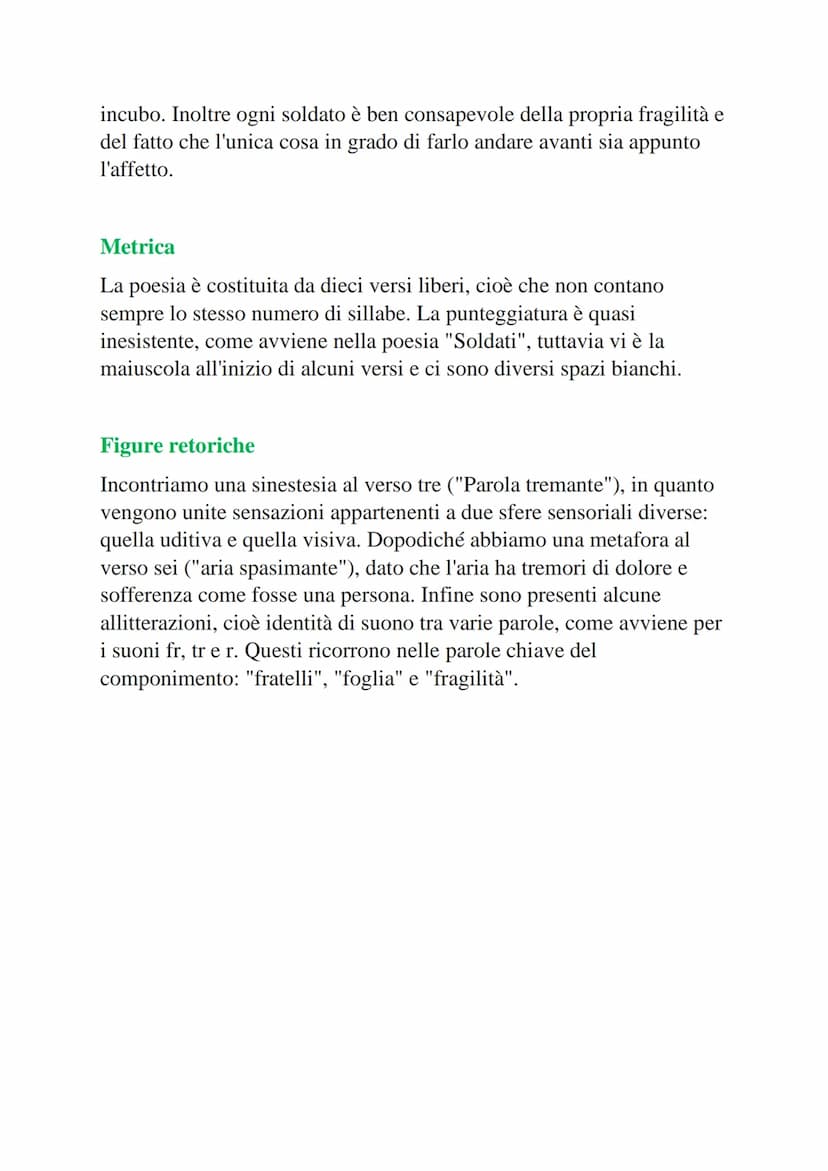 "Fratelli”, Analisi della poesia
Introduzione
La poesia "Fratelli" e stata scritta da Giuseppe Ungaretti il 15 luglio
1916, a Mariano. Quest