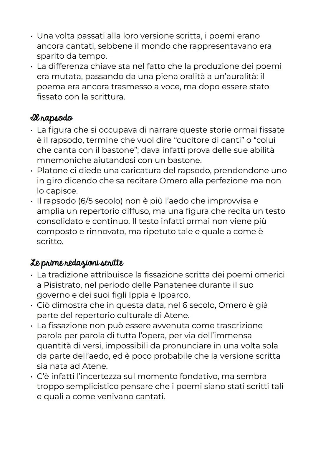 # Omero: il primo poeta

# La tradizione epica

Che cos'è l'epica?

- La parola epica racchiude numerosi testi di provenienza
geografica e c