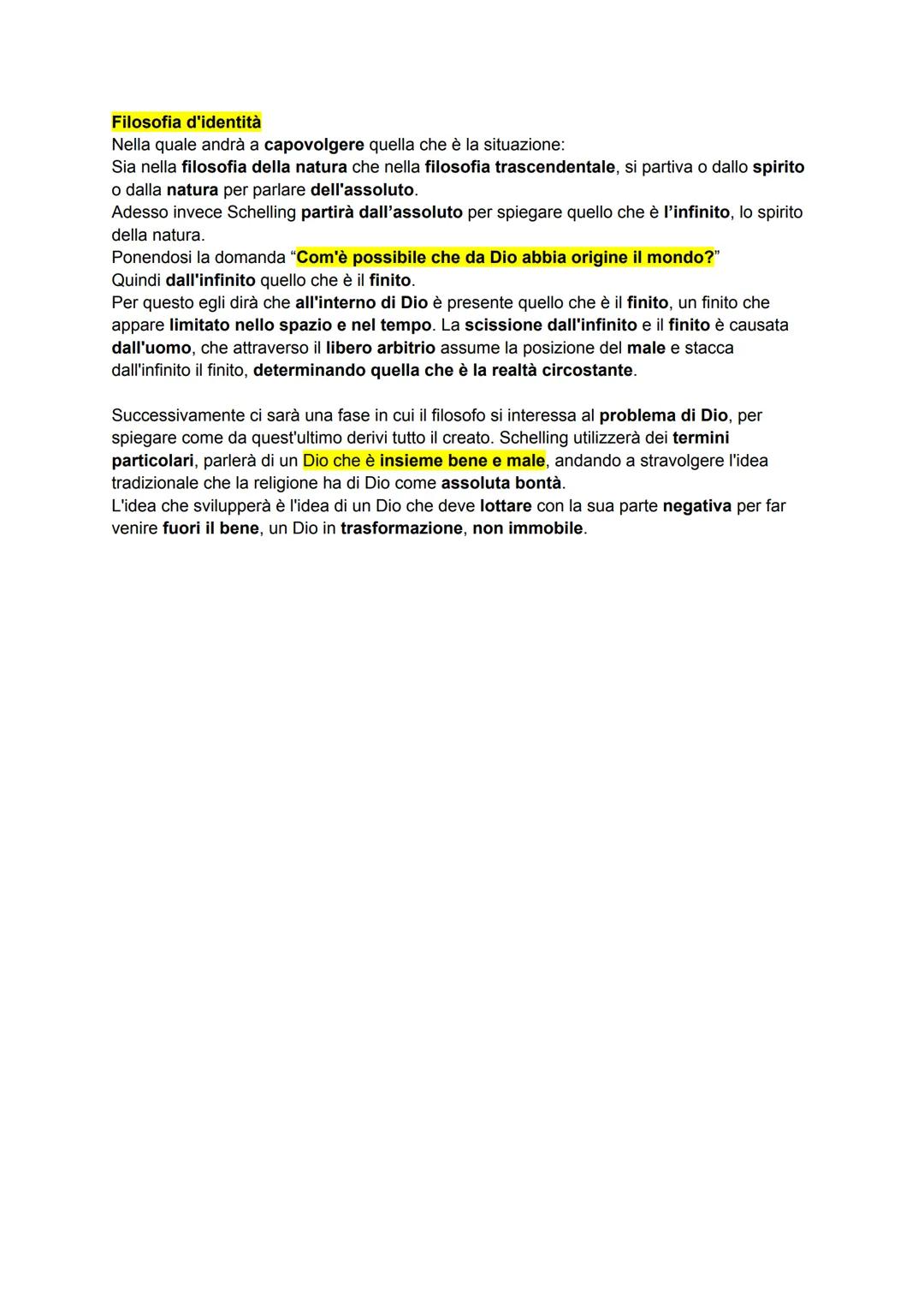 Tra quest'idea di infinito inteso come assoluta soggettività e invece quella che è l'assoluta
razionalità di Hegel, quindi tra il periodo Fi