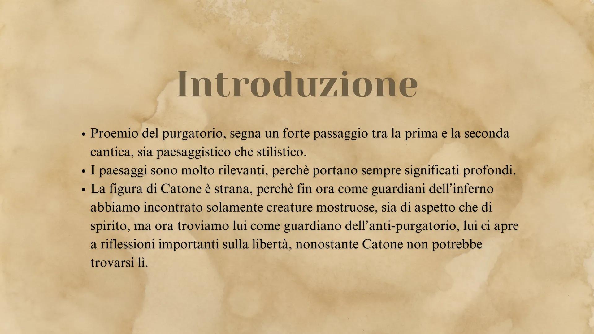 Purgatorio I
Spiaggia ai piedi della montagna del purgatorio, emisfero australe;
alba di domenica 10 aprile del 1300, Pasqua. Introduzione
P