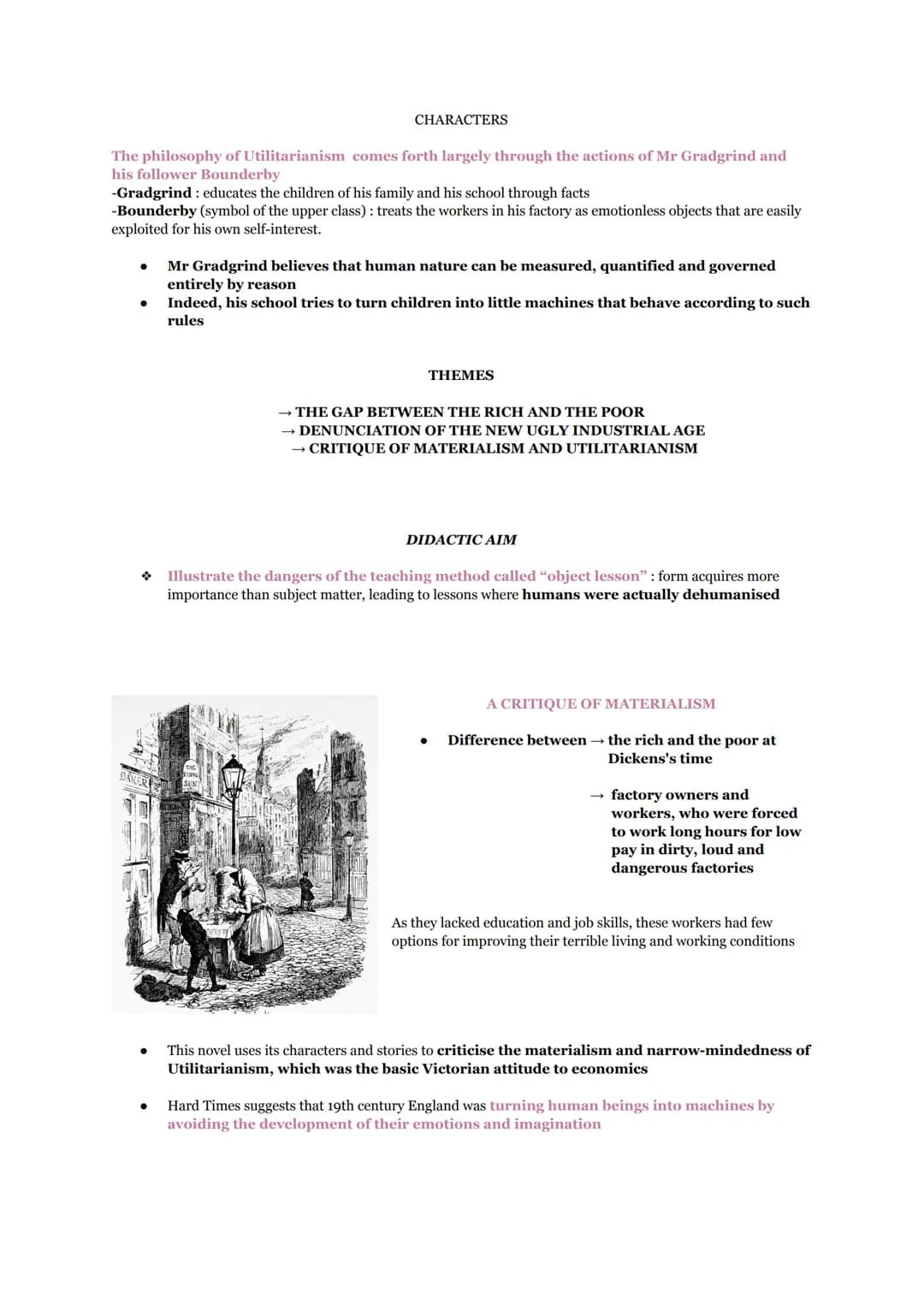 HARD TIMES - criticism to utilitarianism and materialism
CHARLES DICKENS
HARD TIMES
B
He marries his daughter to Josiah Bounderby, a rich ba