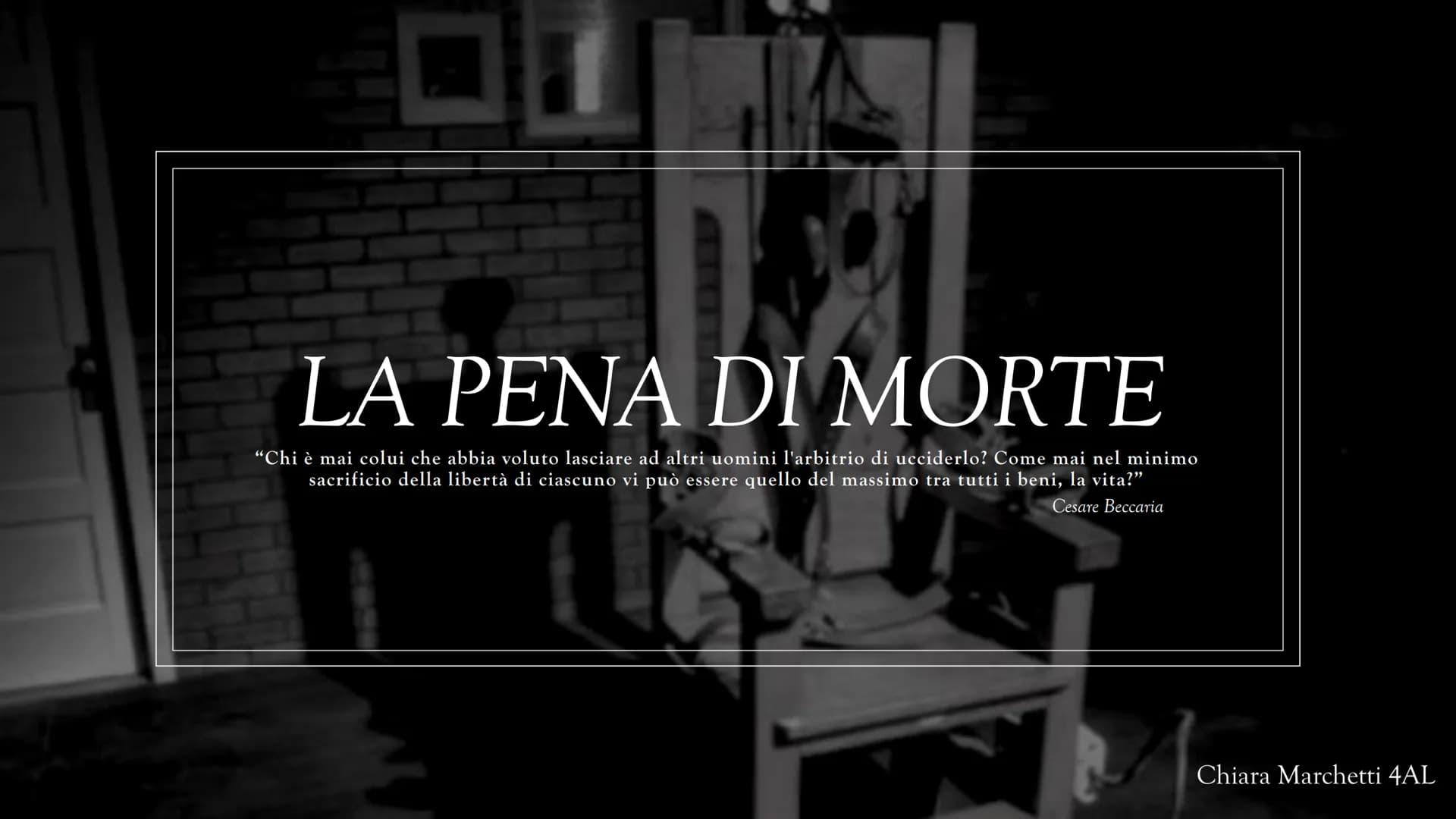 LA PENA DI MORTE
"Chi è mai colui che abbia voluto lasciare ad altri uomini l'arbitrio di ucciderlo? Come mai nel minimo
sacrificio della li