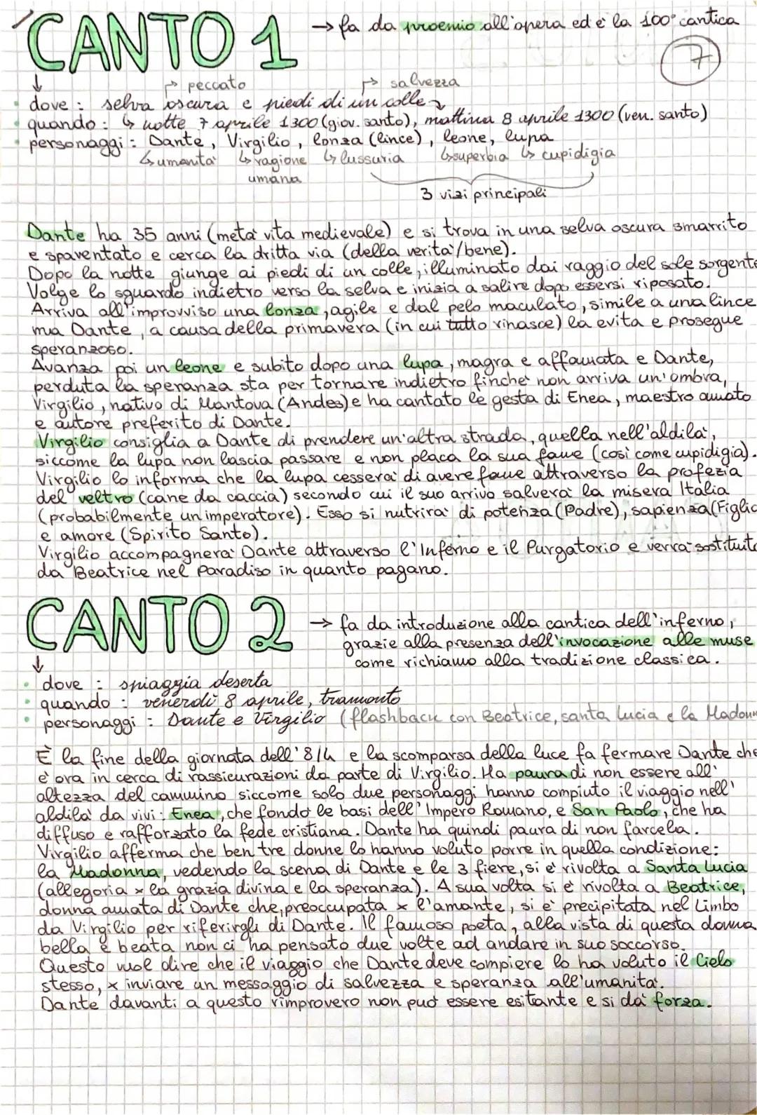 Primo Canto Inferno Testo Pdf - Parafrasi Canto 1, Riassunto e Figure Retoriche