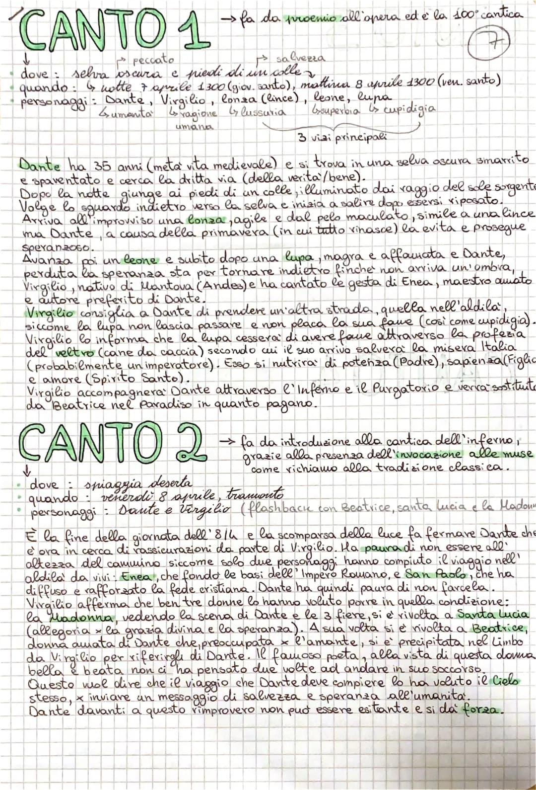 CANTO 1
↓
peccato
salvezza
dove selva oscura e piedi di un colle
quando 6 notte 7 aprile 1300 (giov. santo), mattina 8 aprile 1300 (ven. san