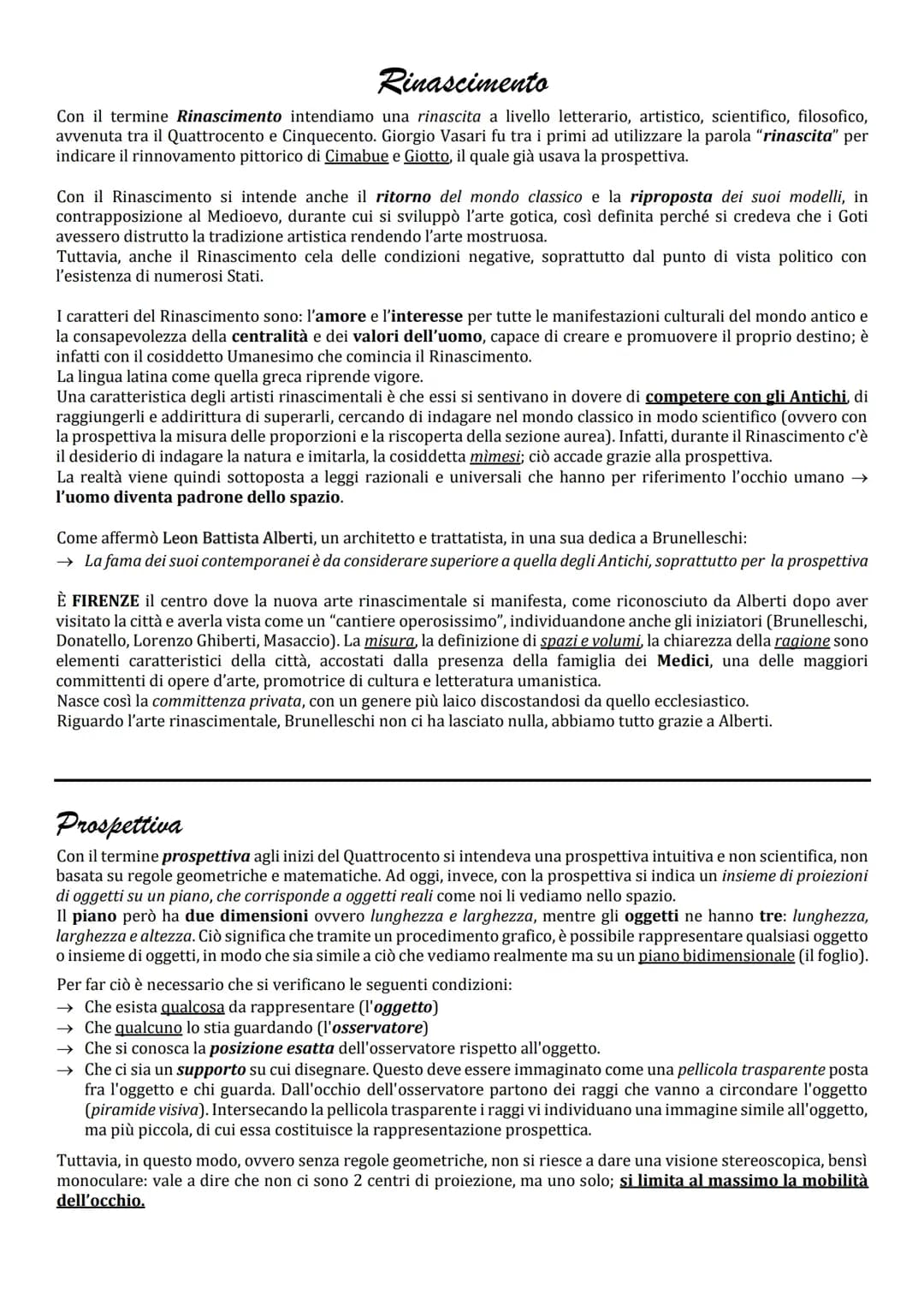 ARTE - Rinascimento italiano