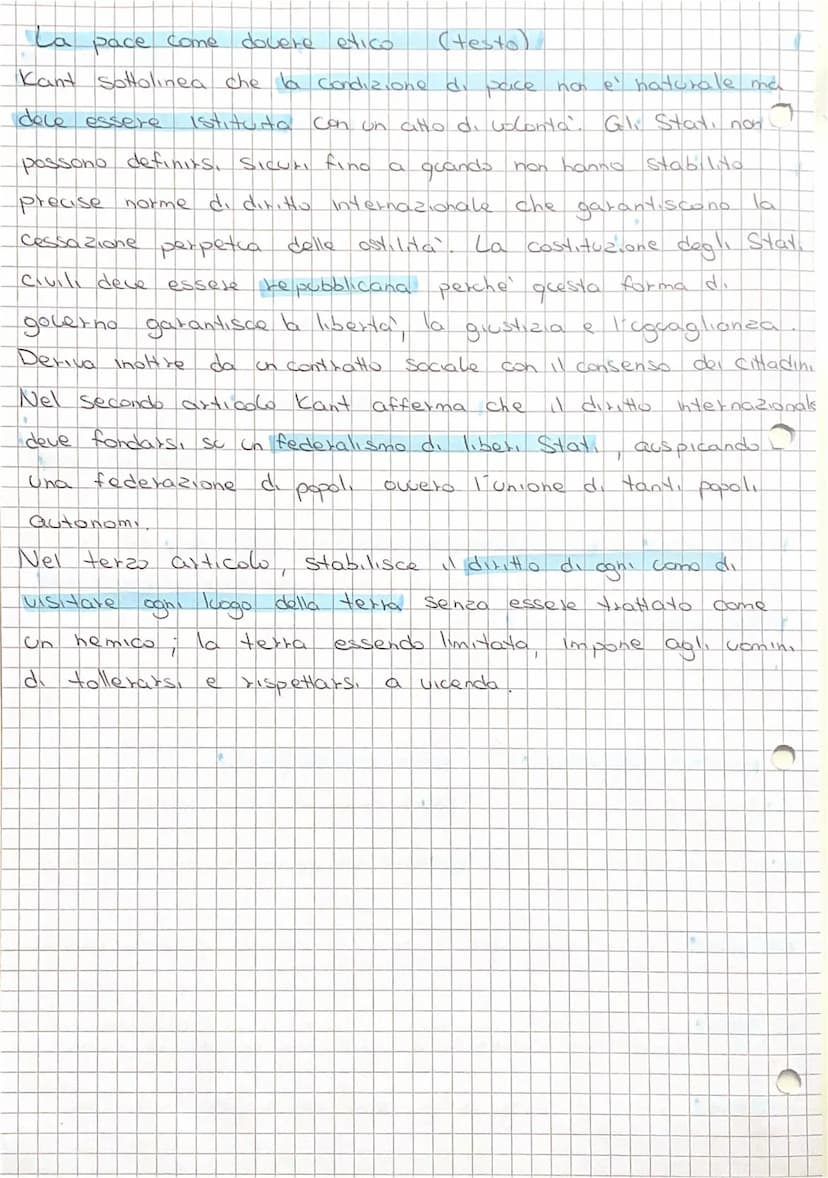Per la pace perpetua
72'obbiettivo è la creazione
è considerata
la
pace
las
nazion
pace perpetca. } garanzia della libertà e
della politica
