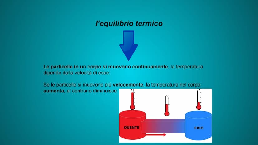 Temperatura, calore, passaggi
di stato Che cos'è la temperatura?
la temperatura è la grandezza che esprime quanto un corpo è caldo o freddo
