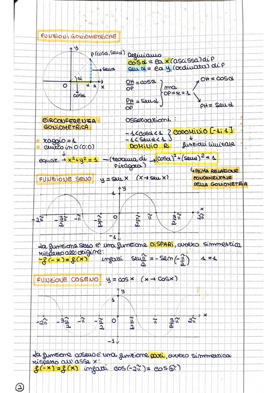 goniometria
O
x
360° 211
π
180°
90° 1
45°1
α
५
to
P
Angoli Orientati
d
A
4
2
ad
La lunghetta in cadiauti di m aveco corrispondente
un angolo
