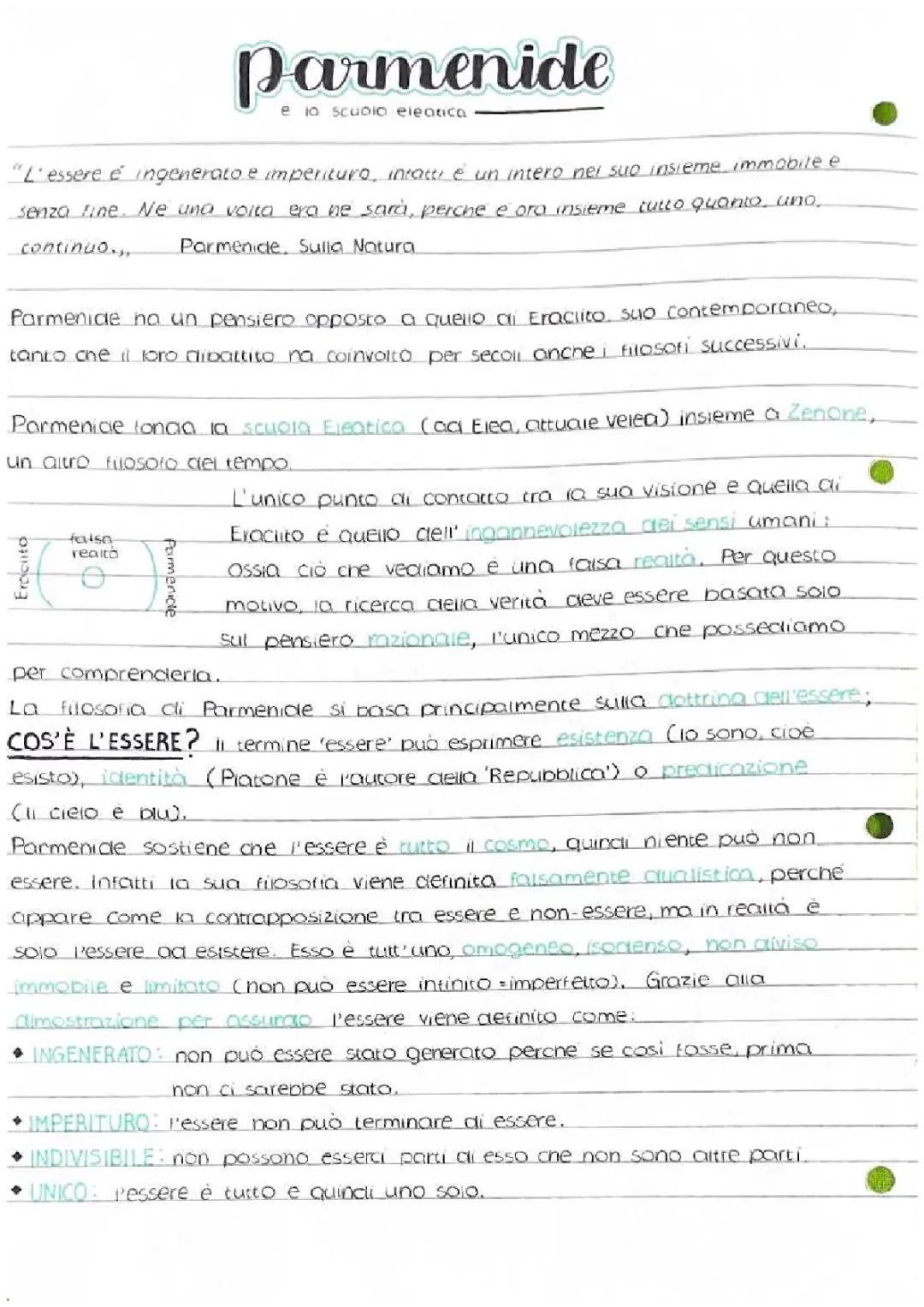 Parmenide e la scuola di Elea