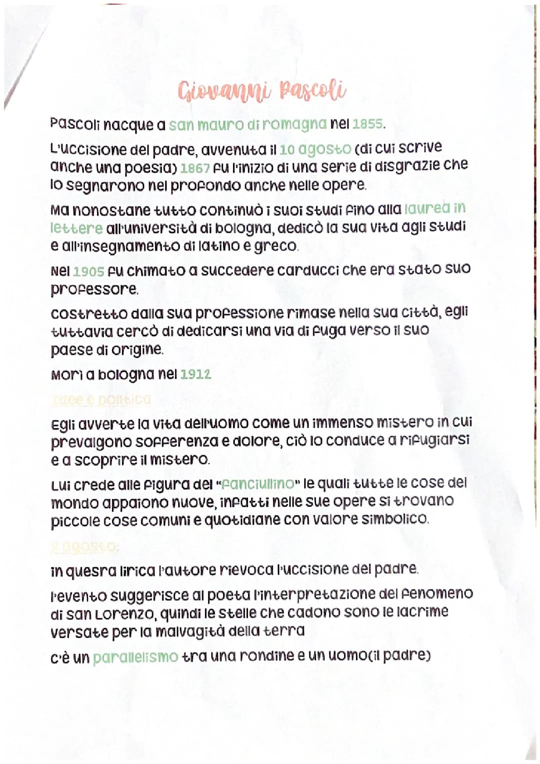 DECANDENTISMO (Pirandello,Pascoli)