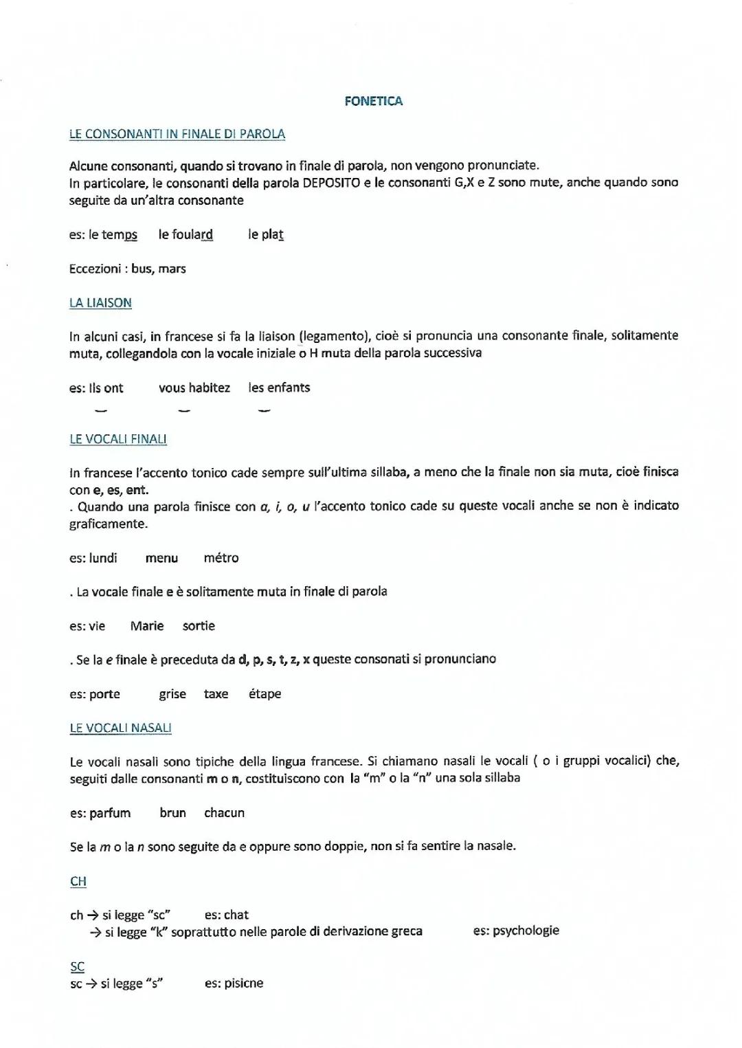 La fonetica francese