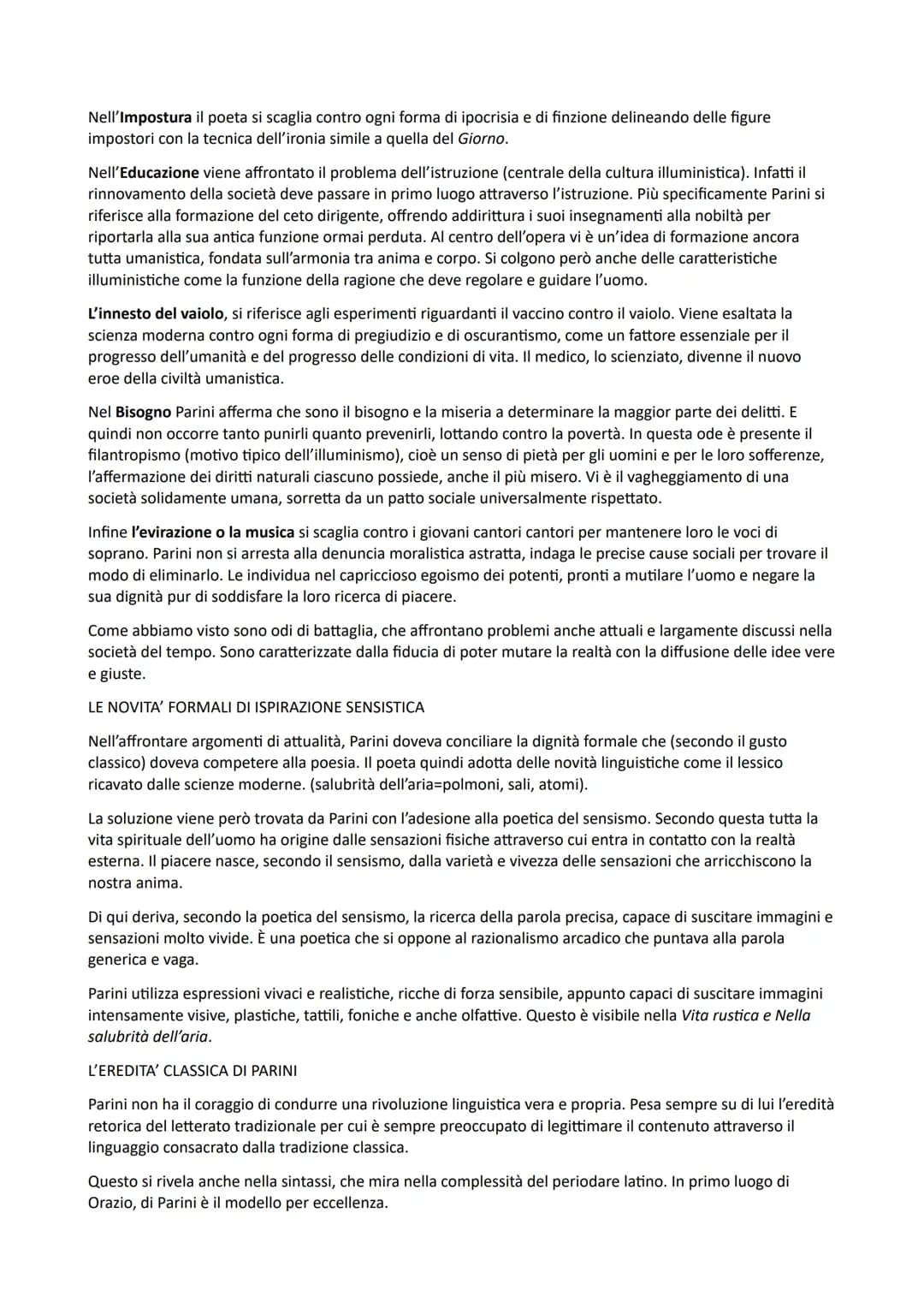GIUSEPPE PARINI
Offre la figura dell'intellettuale impegnato nella battaglia civile, sostenitore del progresso e della ragione, a
diffondere