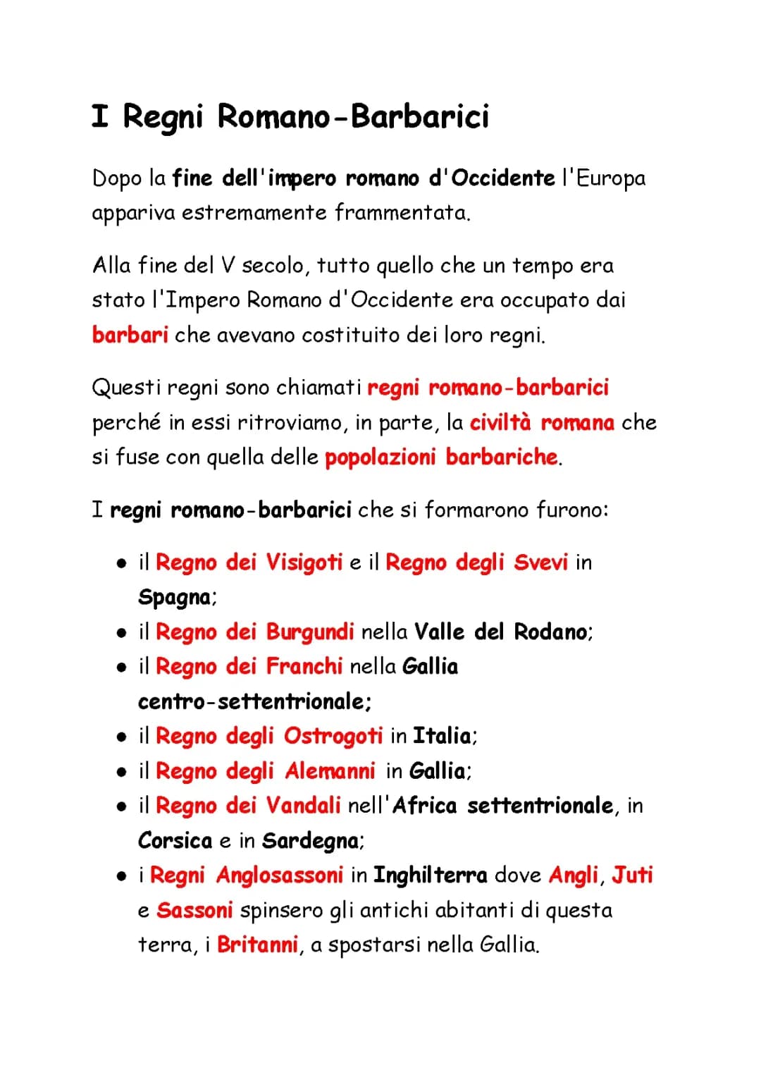 I Regni Romano - Barbarici