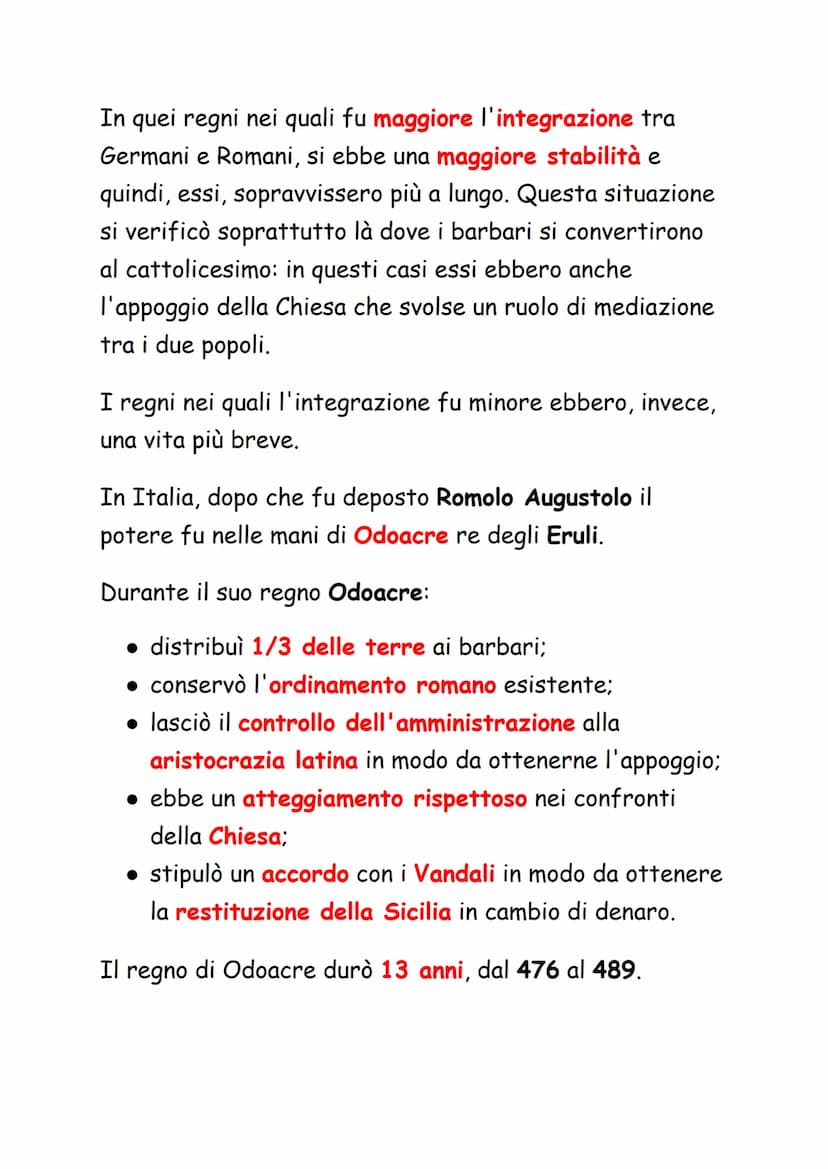 I Regni Romano-Barbarici
Dopo la fine dell'impero romano d'Occidente l'Europa
appariva estremamente frammentata.
Alla fine del V secolo, tut
